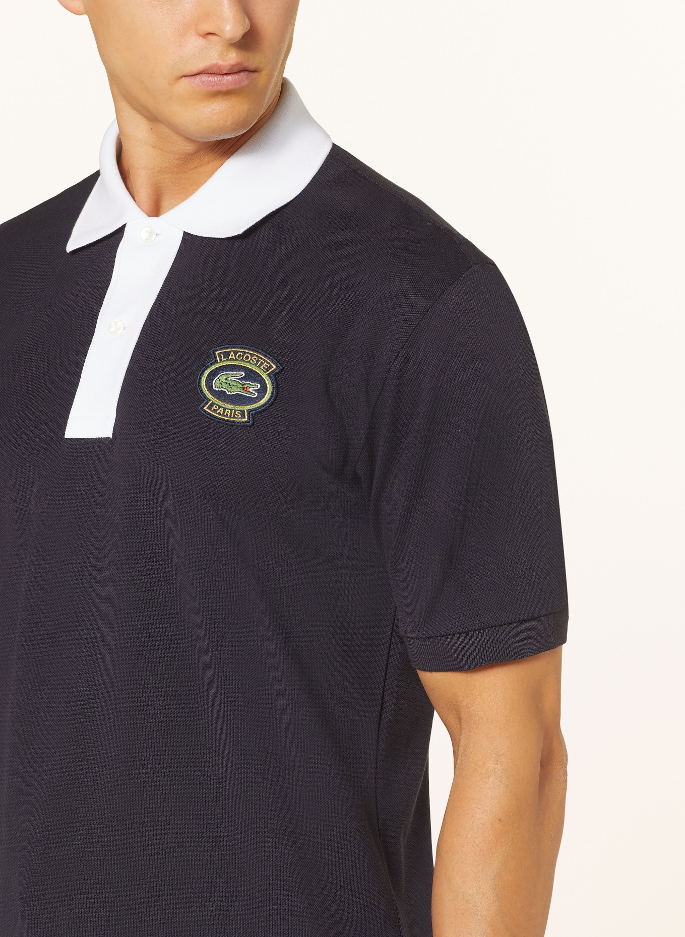 LACOSTE Piqué-Poloshirt Classic Fit, Farbe: DUNKELBLAU/ WEISS (Bild 4)