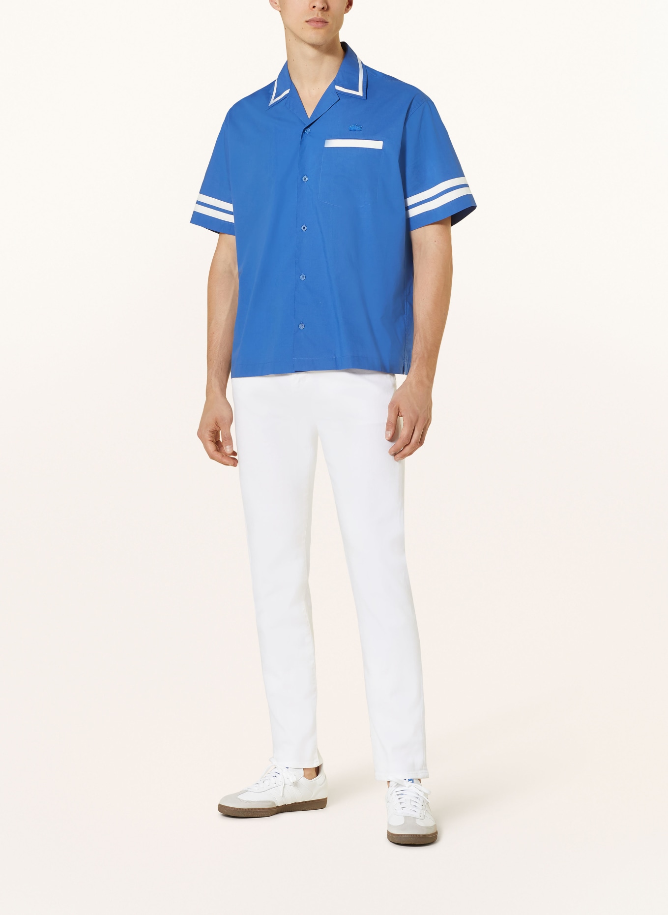LACOSTE Resorthemd Relaxed Fit, Farbe: BLAU/ WEISS (Bild 2)