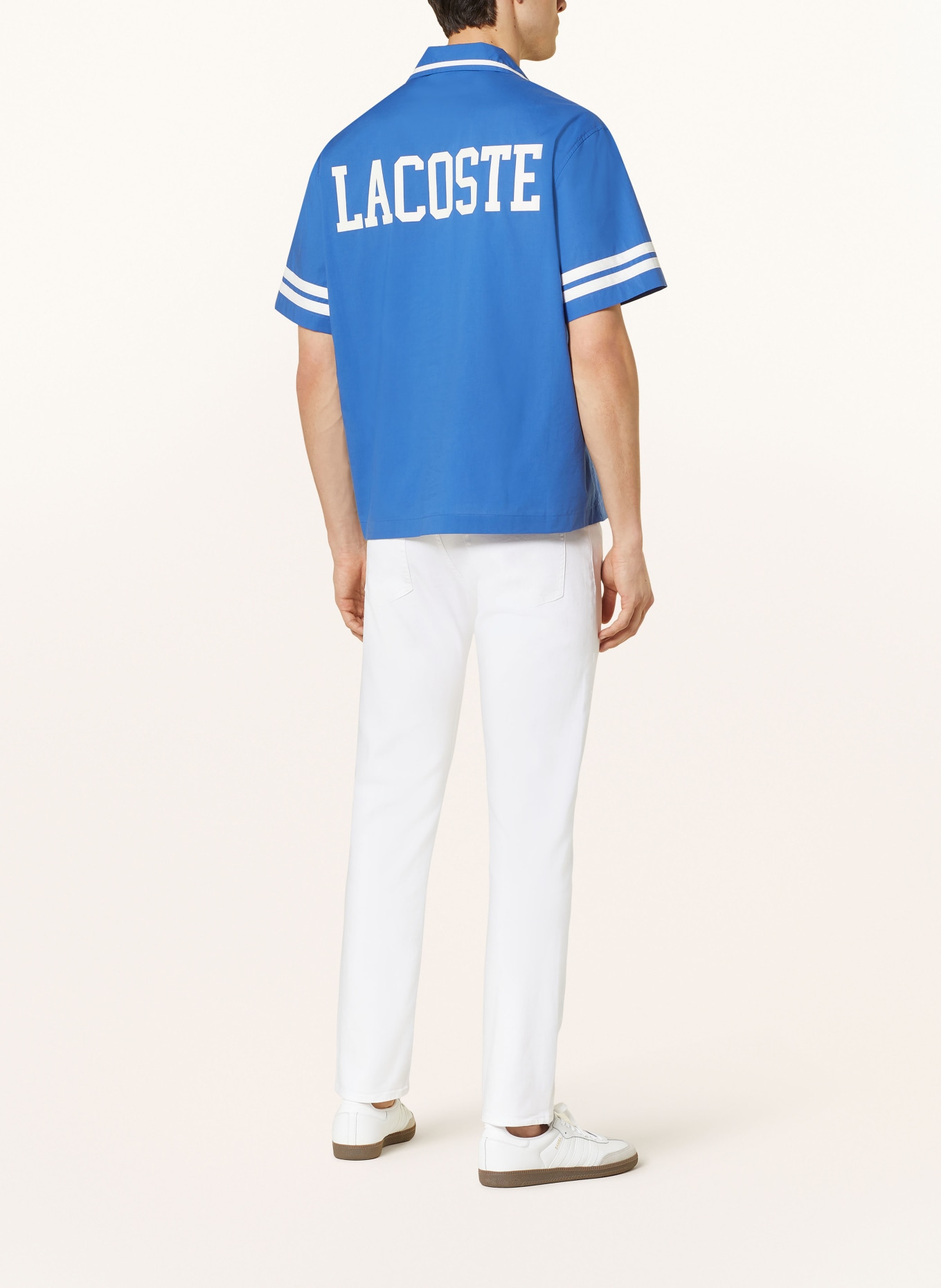 LACOSTE Resorthemd Relaxed Fit, Farbe: BLAU/ WEISS (Bild 3)