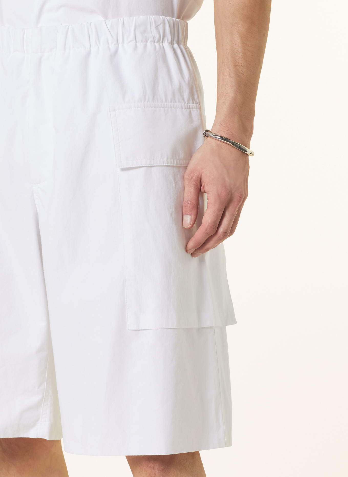 JIL SANDER Cargo shorts: WHITE
