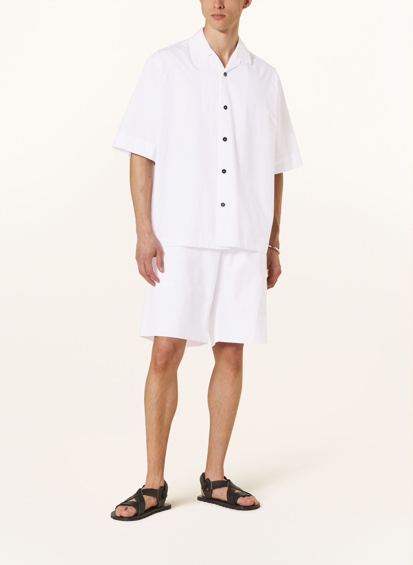 JIL SANDER Koszula z krótkim rękawem comfort fit, Kolor: BIAŁY (Obrazek 2)