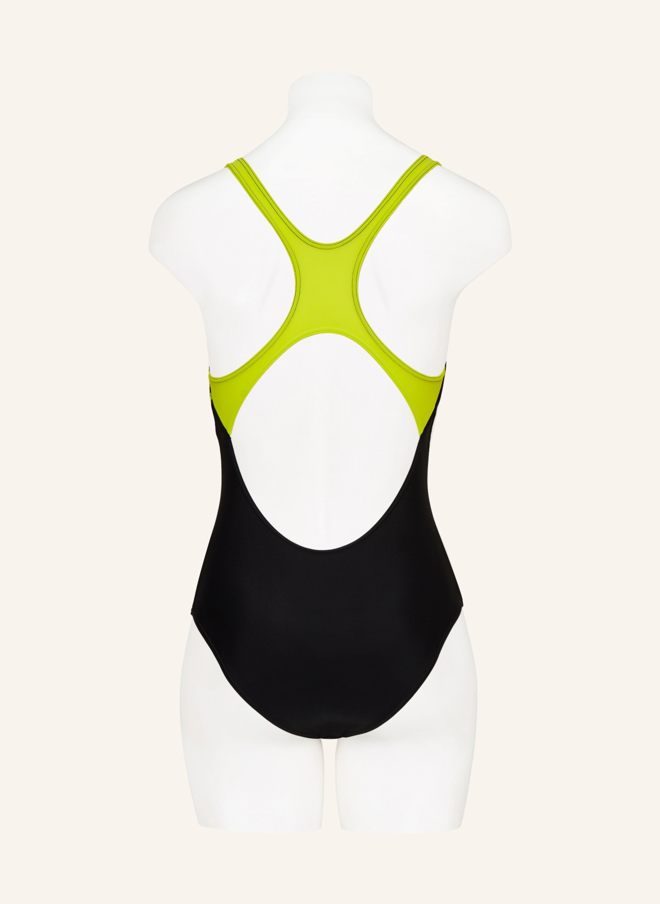 arena Swimsuit DIVE with UV protection 50+, Color: BLACK/ NEON YELLOW (Image 3)