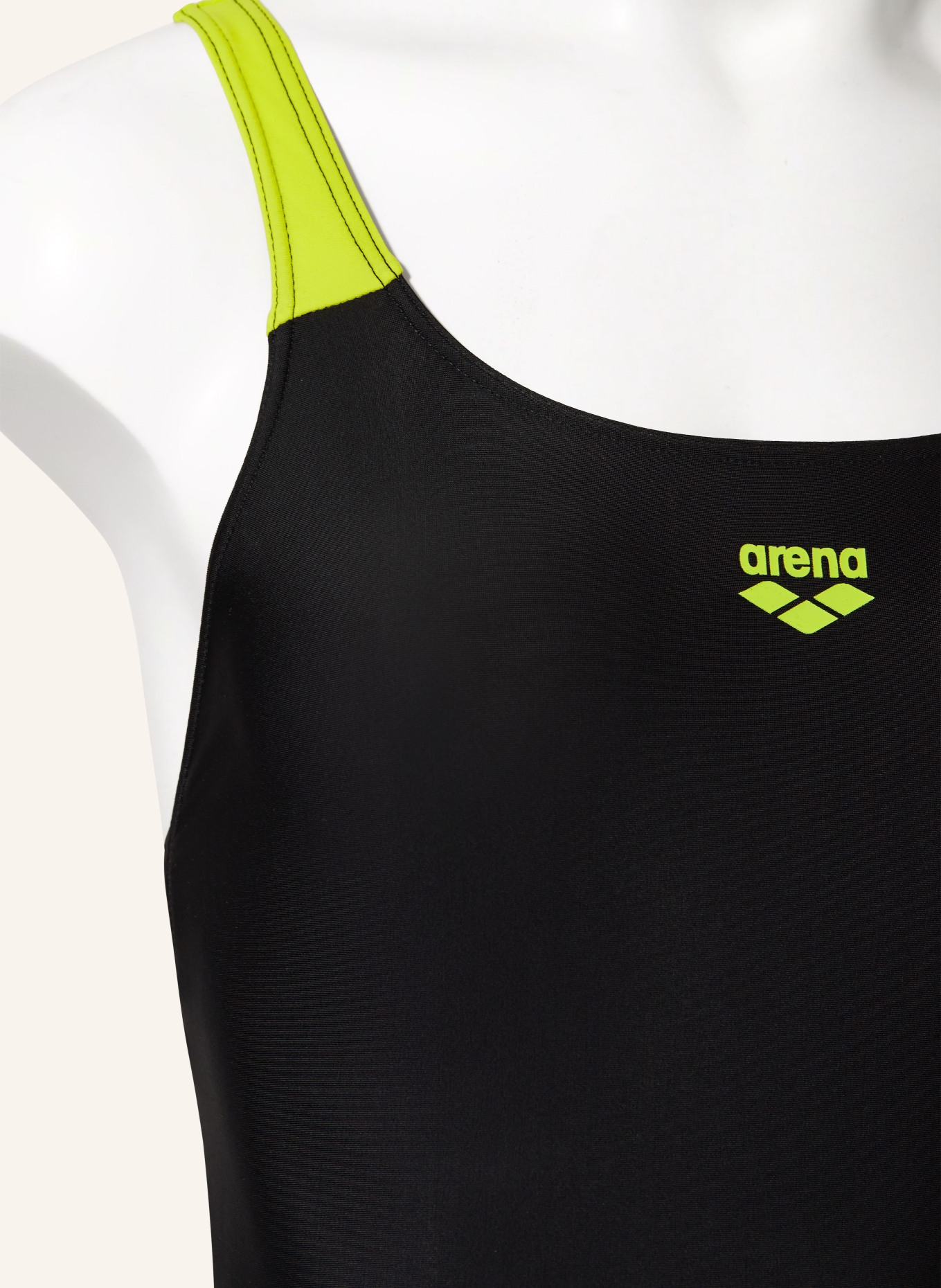 arena Swimsuit DIVE with UV protection 50+, Color: BLACK/ NEON YELLOW (Image 4)