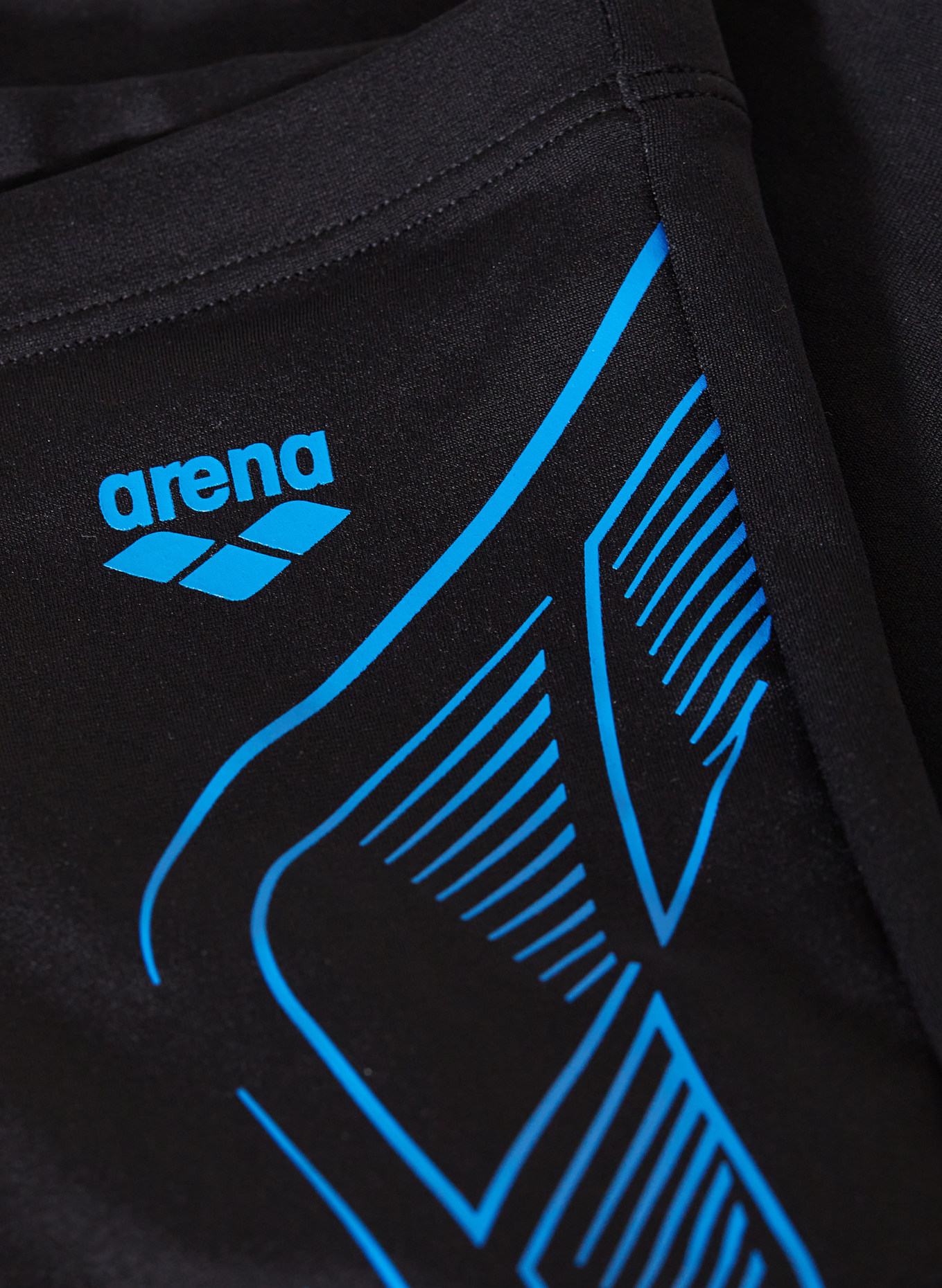 arena Swim trunks REFLECTING with UV protection 50+, Color: BLACK/ BLUE (Image 3)