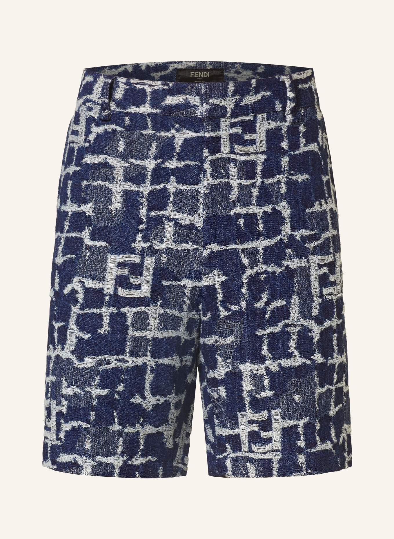 FENDI Denim shorts, Color: BLUE/ LIGHT BLUE (Image 1)