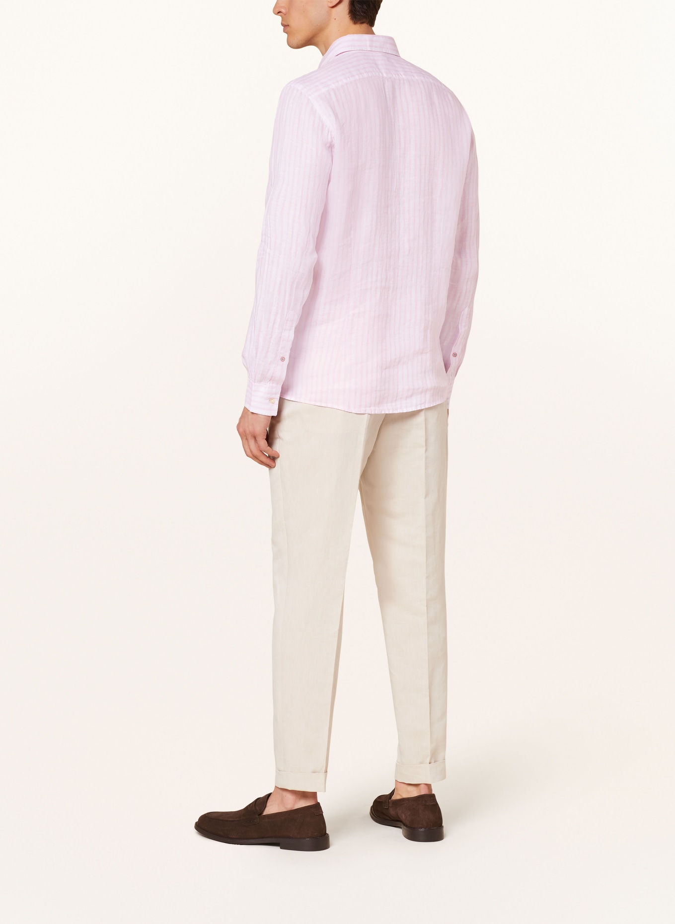 CINQUE Linen shirt CISTEVEN regular fit, Color: WHITE/ PINK (Image 3)