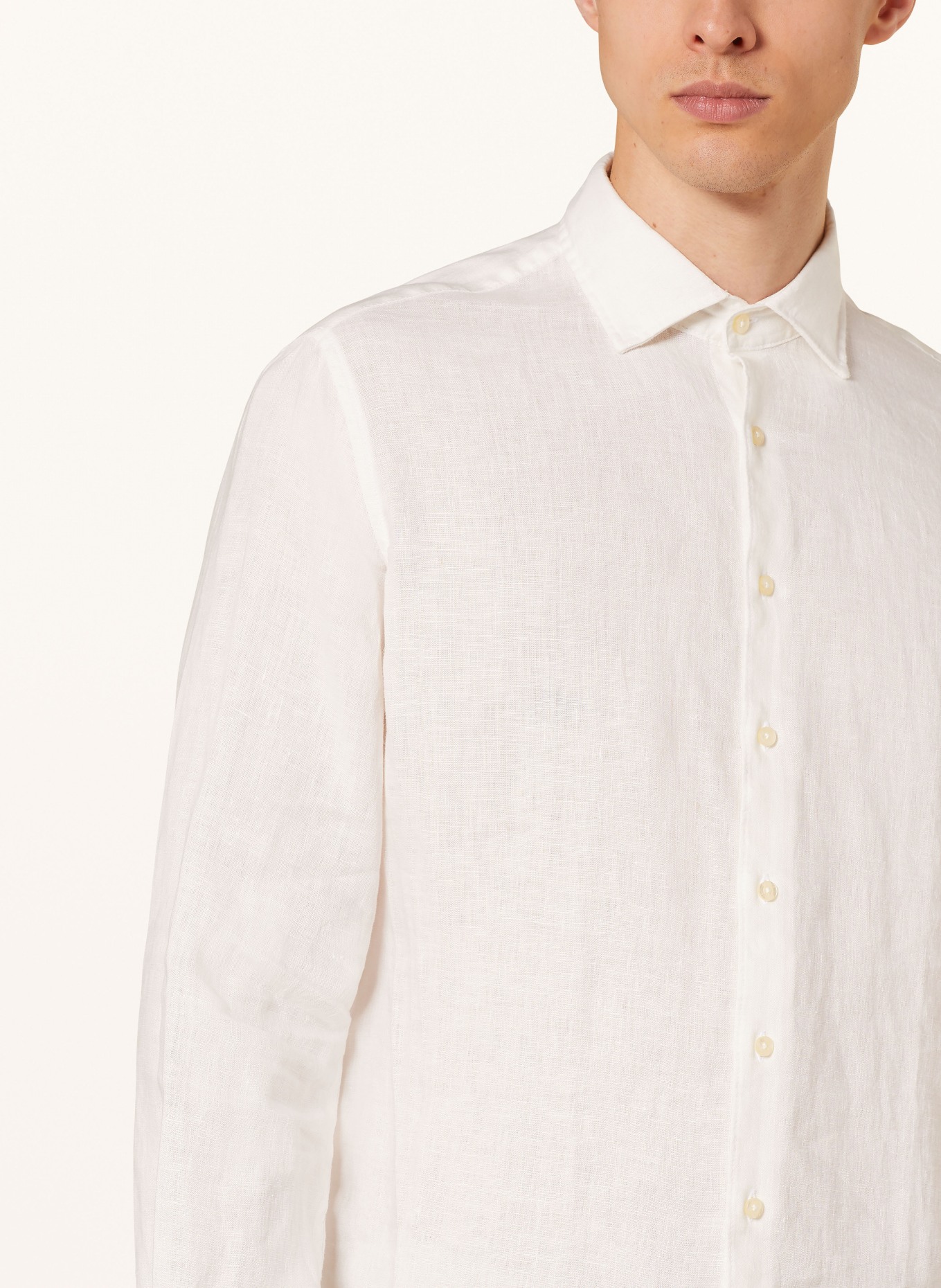 CINQUE Linen shirt CISTEVEN regular fit, Color: WHITE (Image 4)