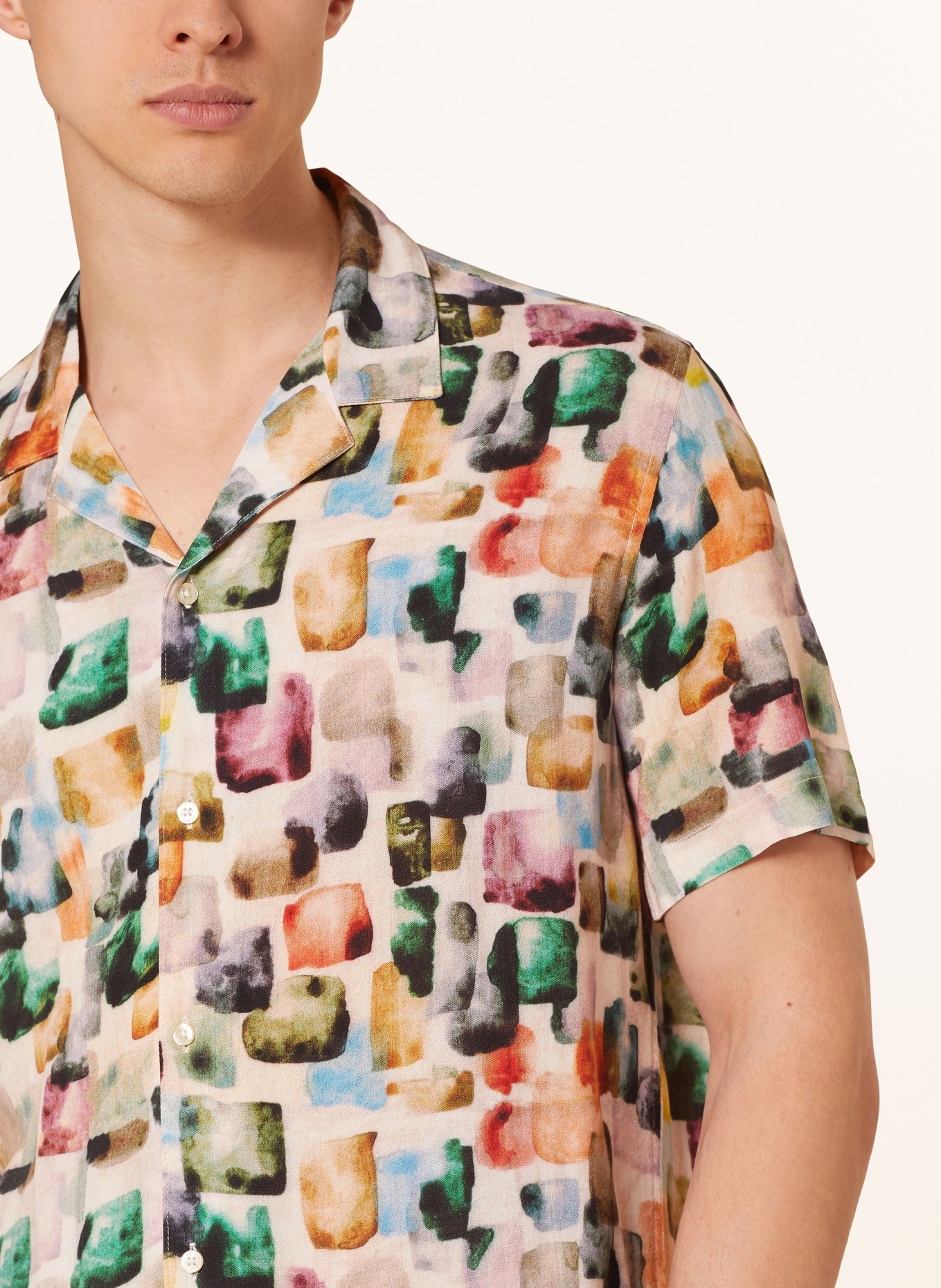 CINQUE Koszula z klapami CISPOT comfort fit, Kolor: ZIELONY/ POMARAŃCZOWY/ NIEBIESKI (Obrazek 4)