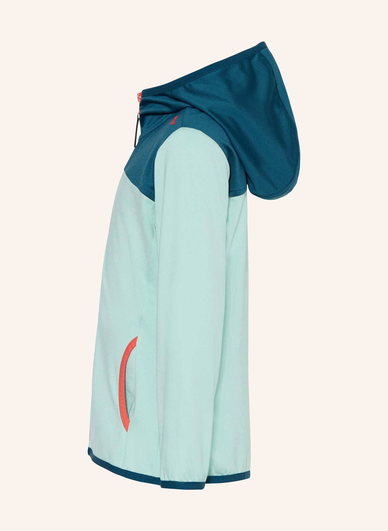 me°ru' Midlayer-Jacke CARDIFF, Farbe: MINT/ DUNKELBLAU/ ORANGE (Bild 4)