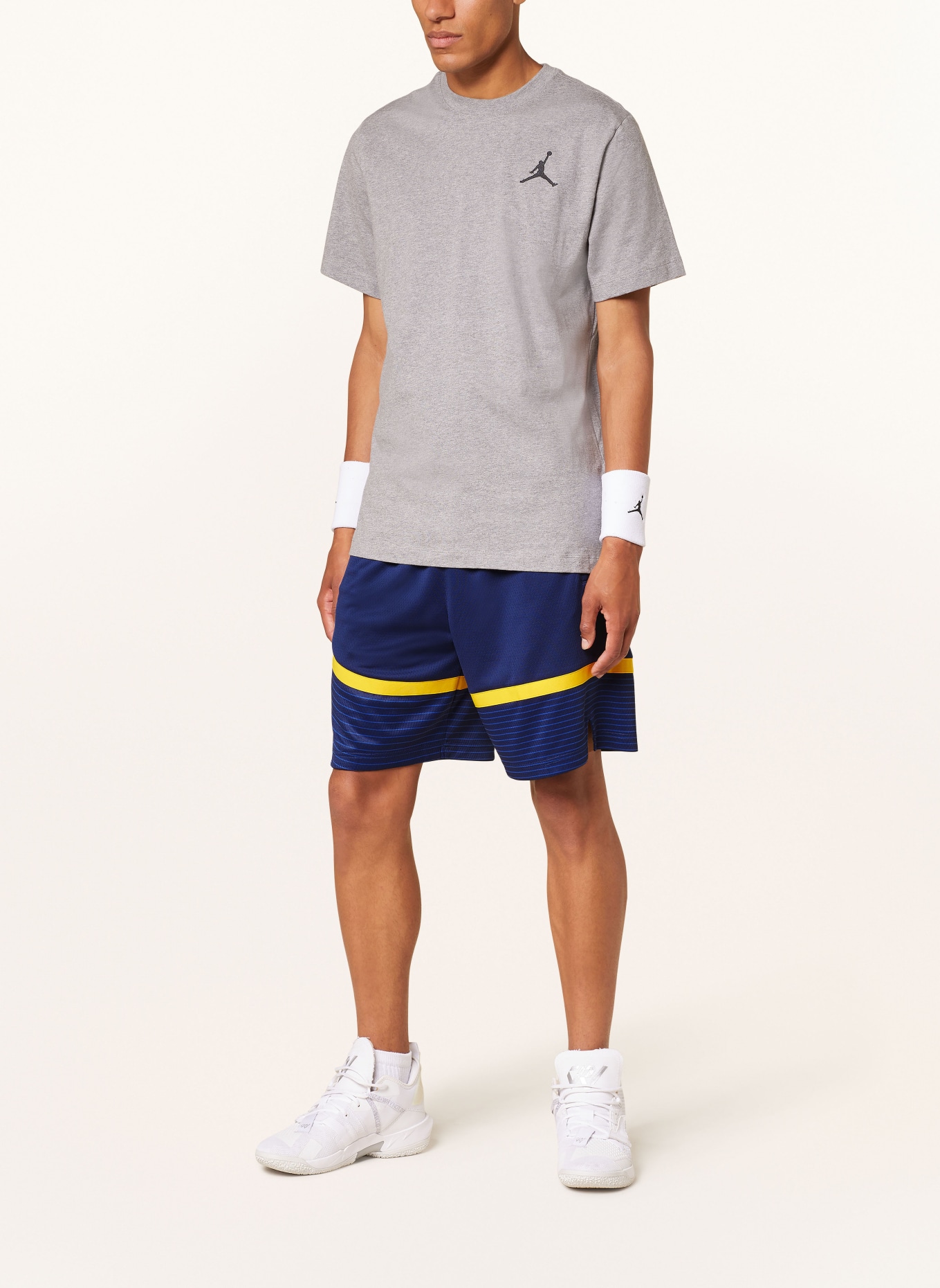 JORDAN Basketball shorts, Color: DARK BLUE/ YELLOW (Image 2)