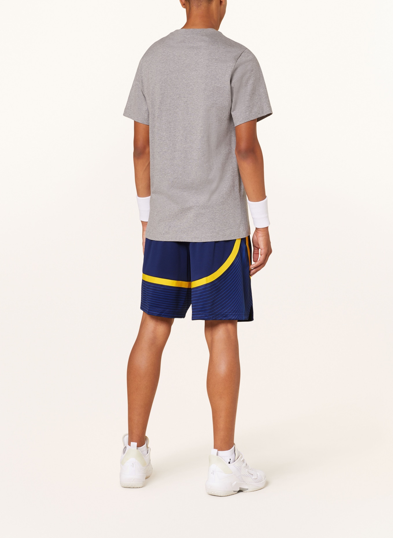 JORDAN Basketball shorts, Color: DARK BLUE/ YELLOW (Image 3)