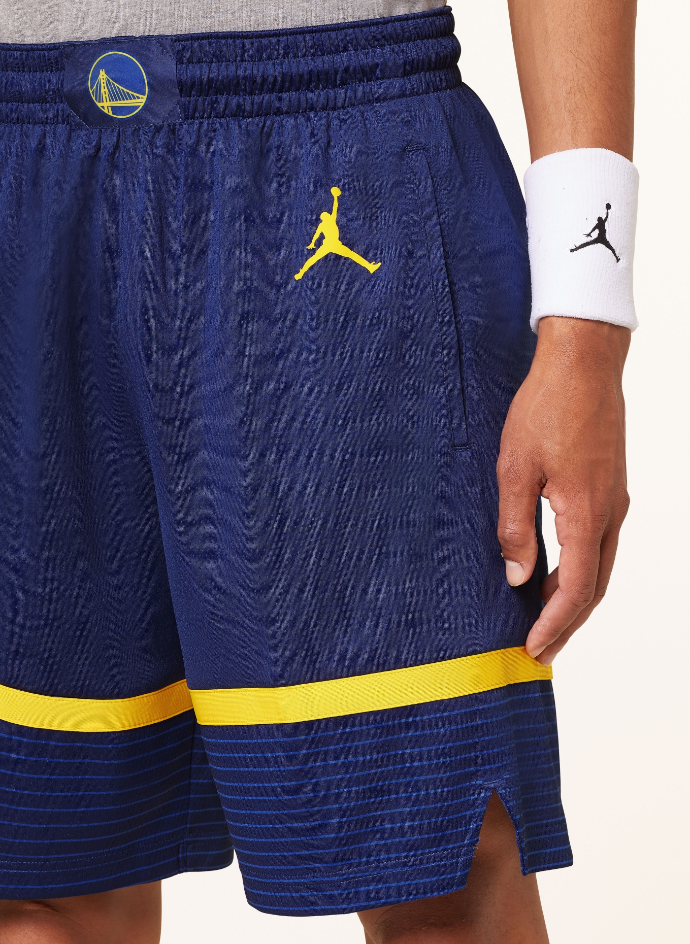 JORDAN Basketball shorts, Color: DARK BLUE/ YELLOW (Image 5)