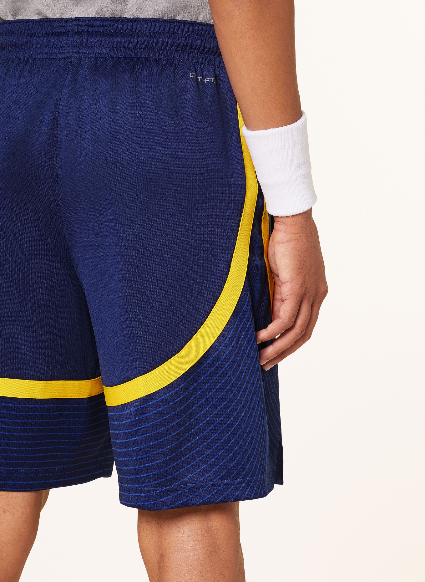 JORDAN Basketball shorts, Color: DARK BLUE/ YELLOW (Image 6)