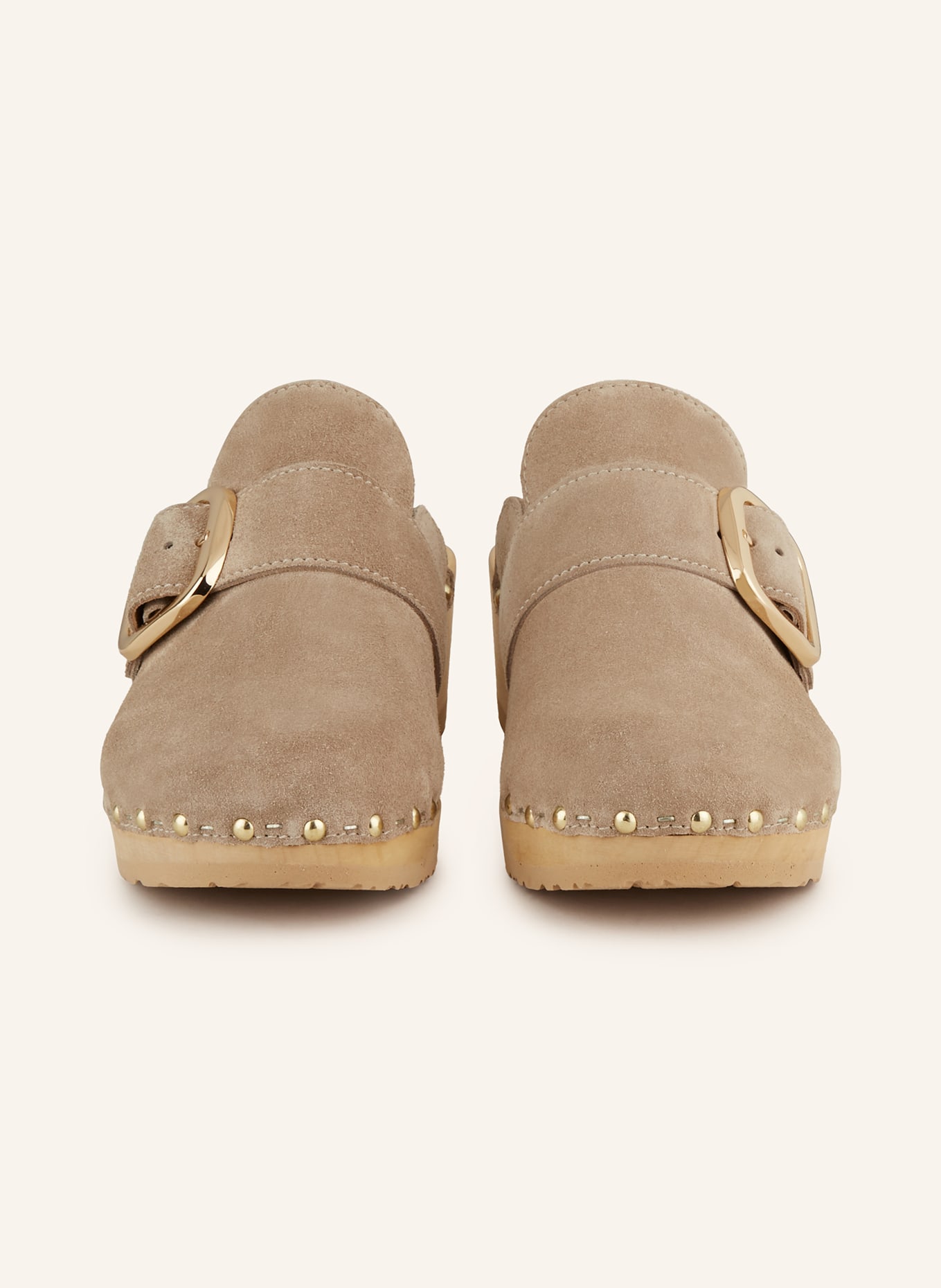 SOFTCLOX Mules TESSA with rivets, Color: TAUPE (Image 3)
