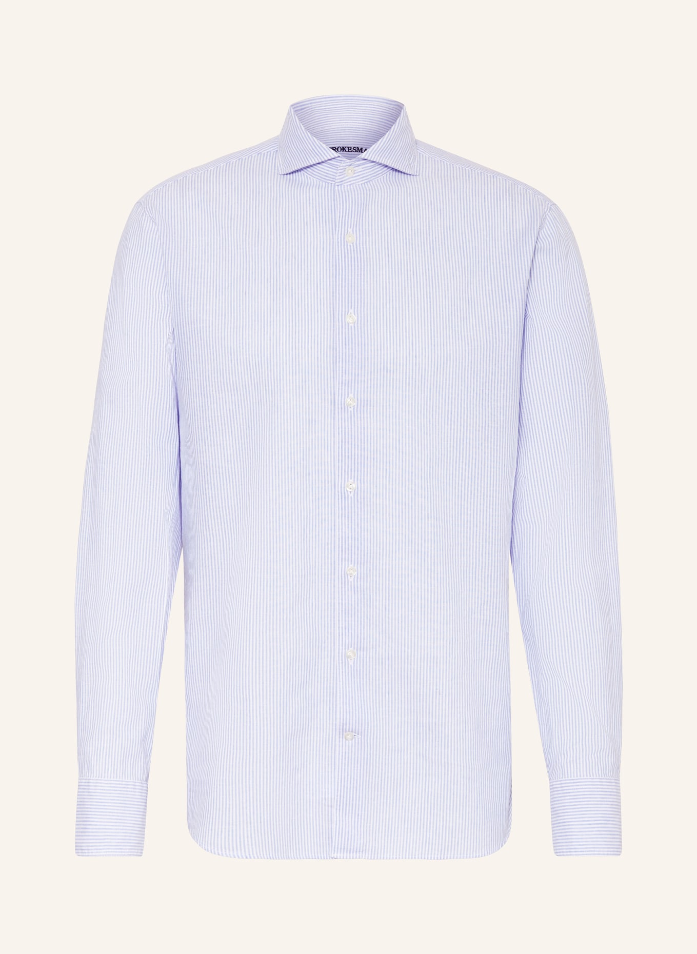 STROKESMAN'S Shirt regular fit with linen, Color: LIGHT BLUE/ WHITE (Image 1)