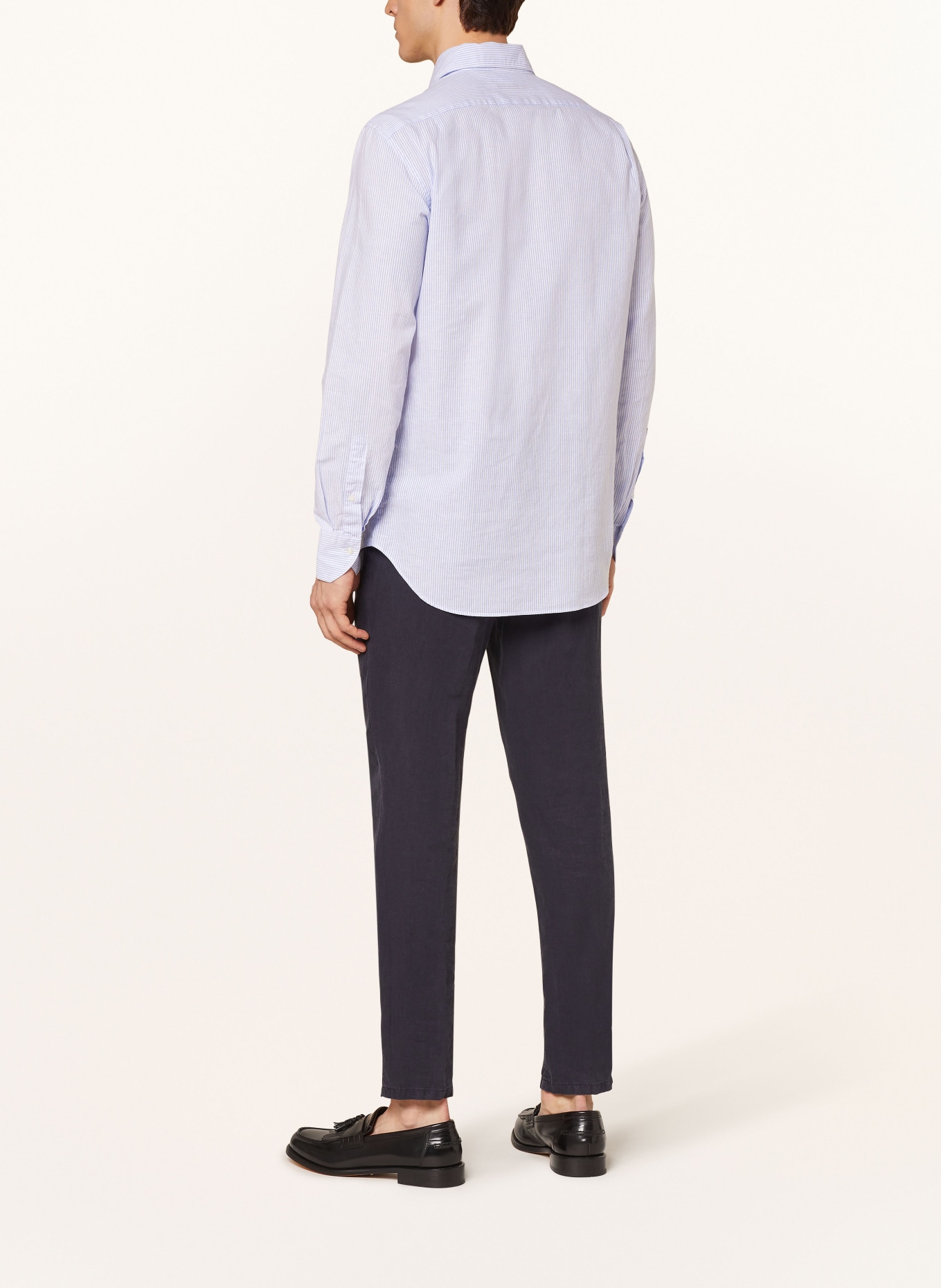STROKESMAN'S Shirt regular fit with linen, Color: LIGHT BLUE/ WHITE (Image 3)