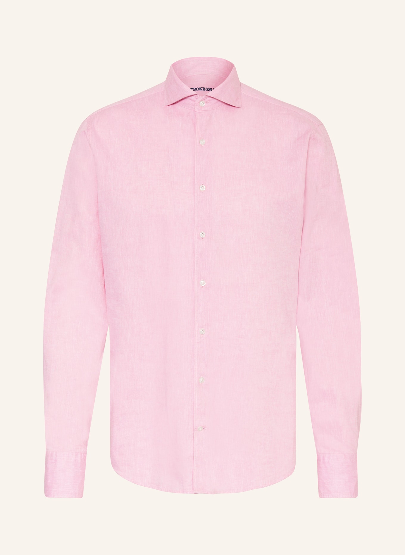 STROKESMAN'S Shirt regular fit with linen, Color: PINK (Image 1)