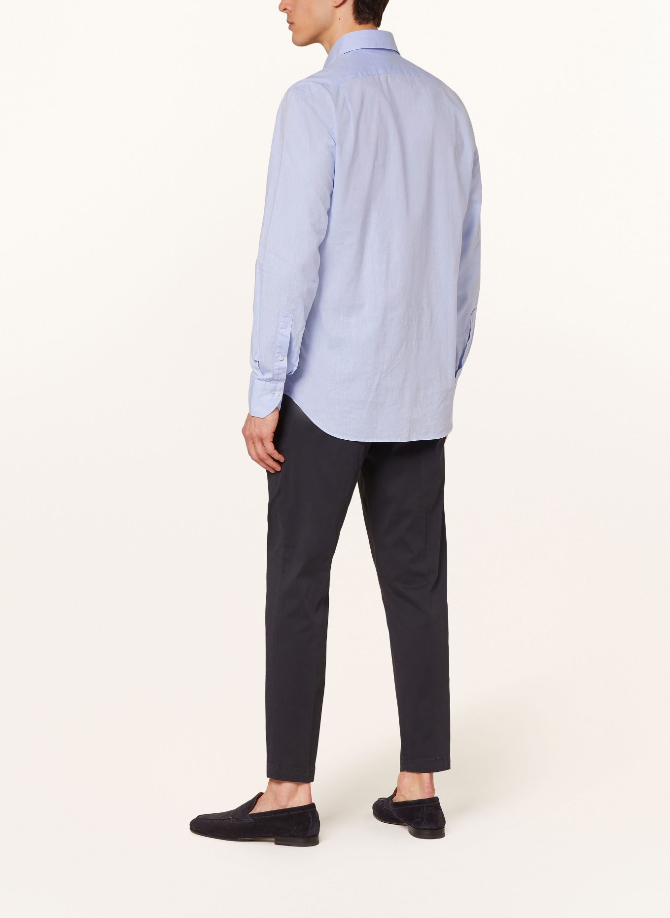 STROKESMAN'S Shirt regular fit with linen, Color: LIGHT BLUE (Image 3)