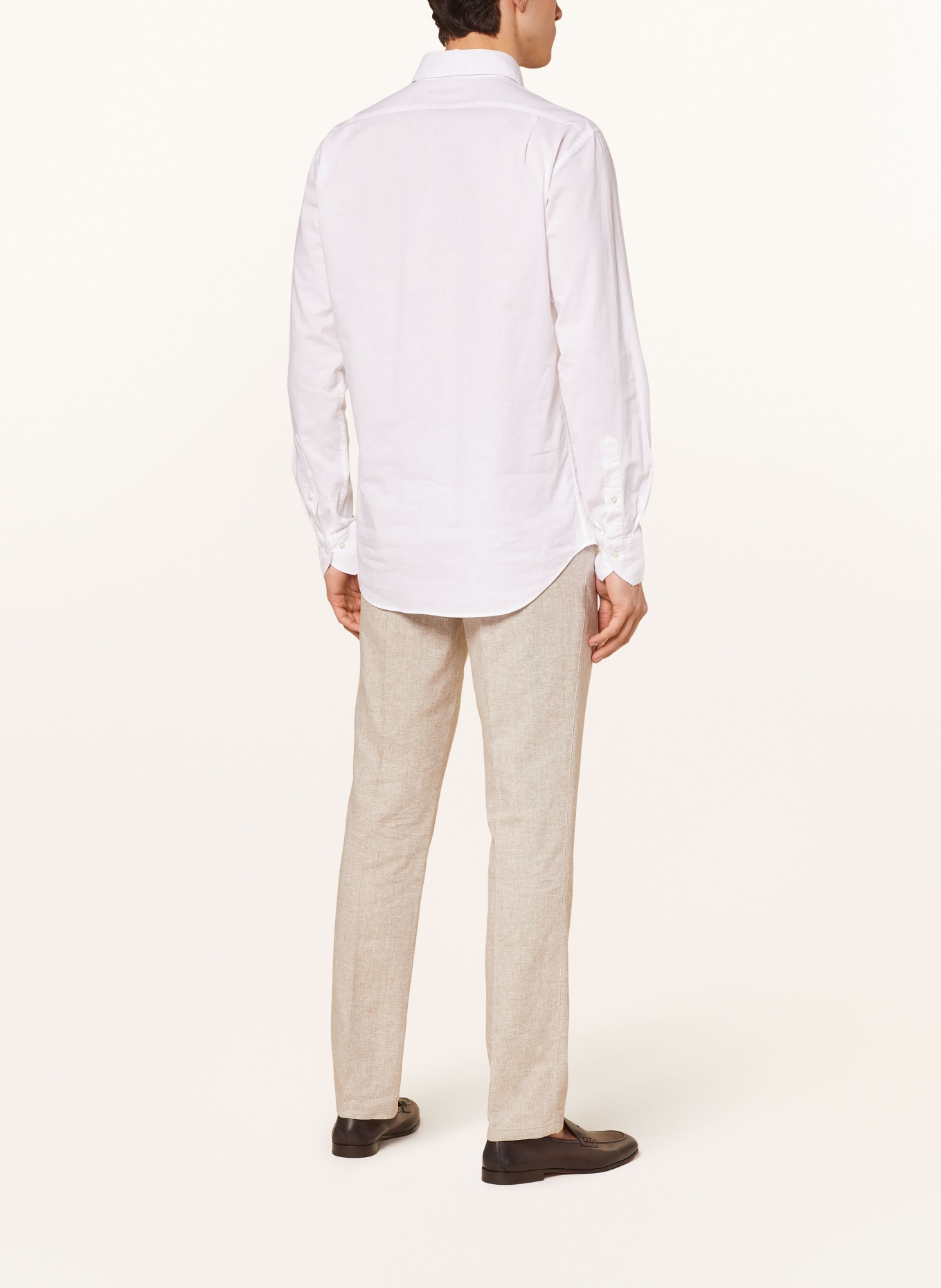 STROKESMAN'S Shirt regular fit with linen, Color: WHITE (Image 3)