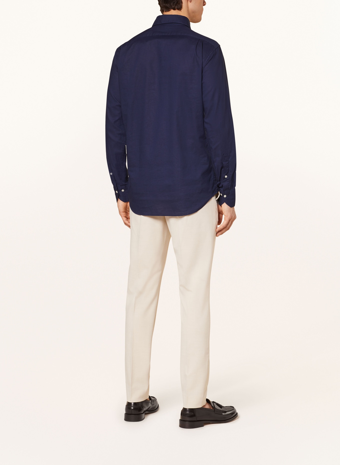 STROKESMAN'S Shirt regular fit with linen, Color: DARK BLUE (Image 3)