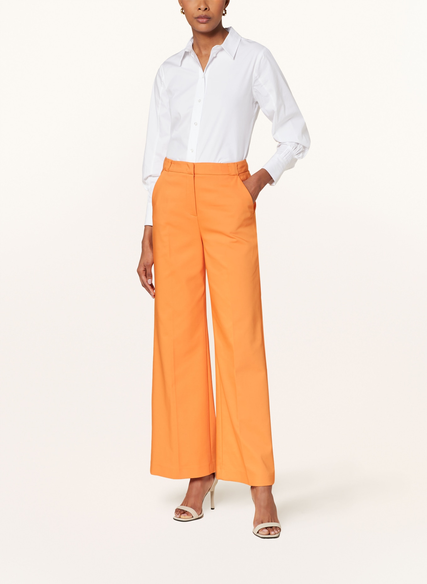 comma Wide leg trousers, Color: ORANGE (Image 2)