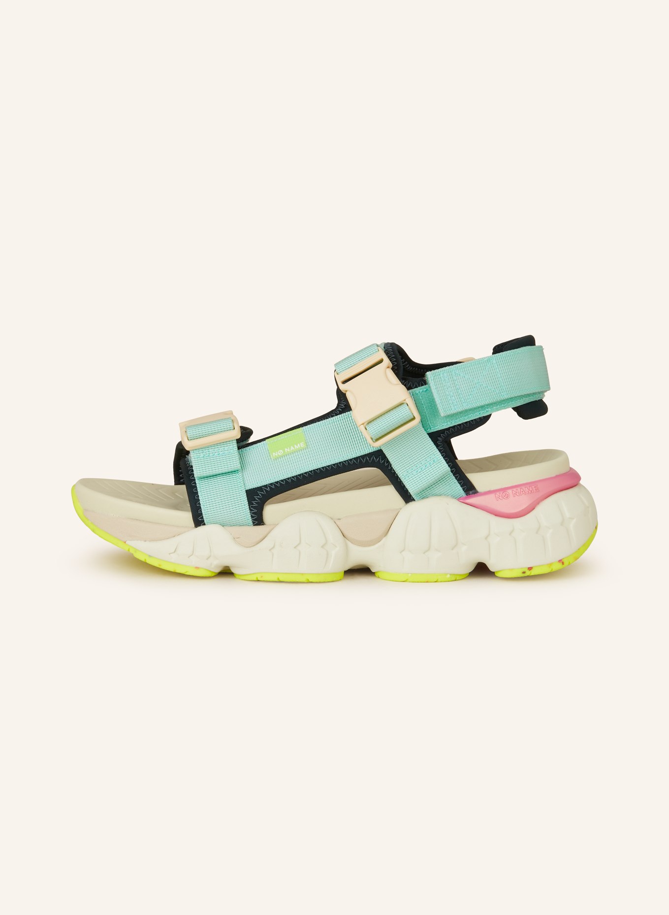 NO NAME Platform sandals KRAZEE, Color: MINT/ PINK (Image 4)