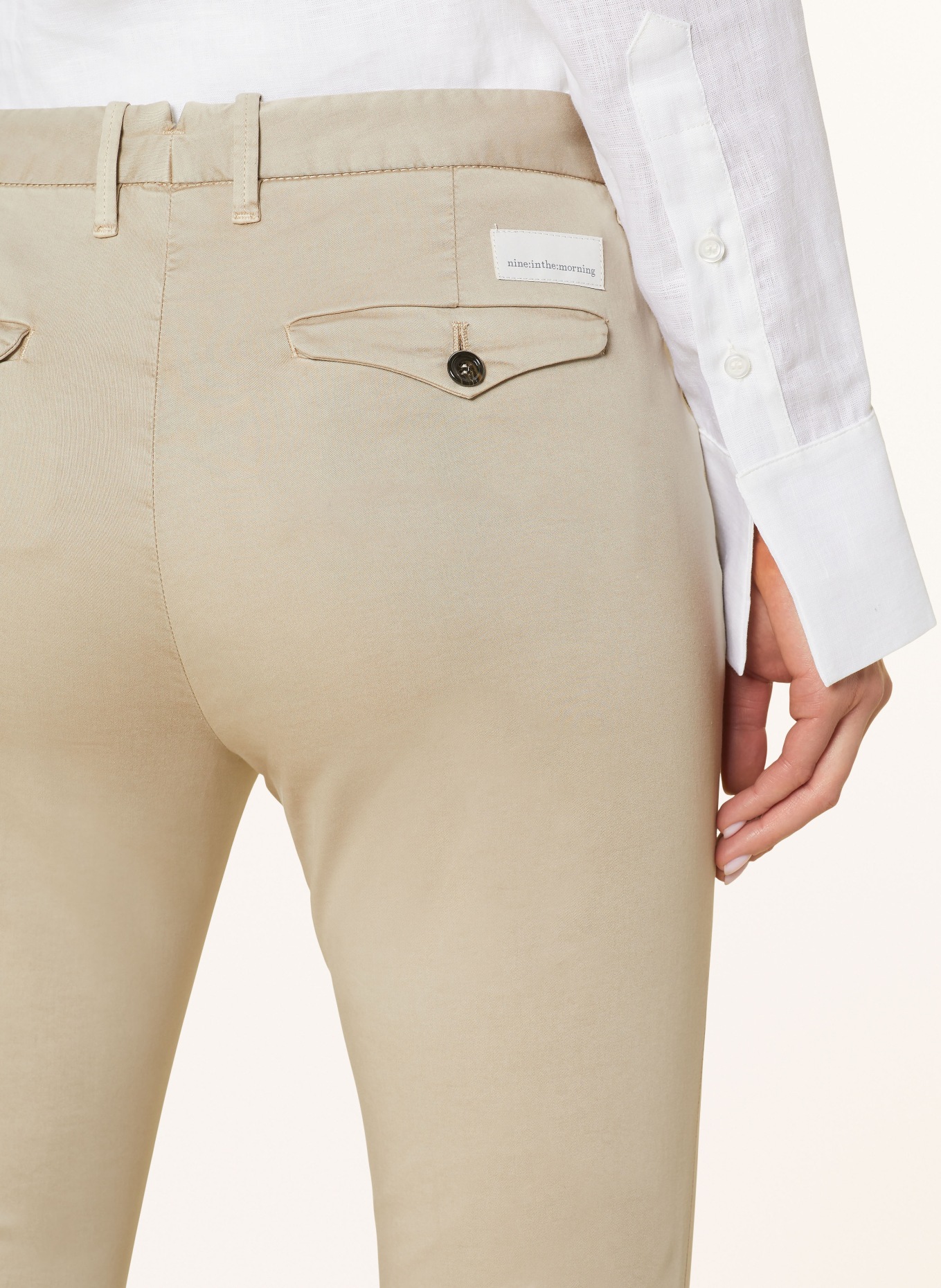 nine:inthe:morning 7/8 trousers ROME, Color: LIGHT BROWN (Image 5)