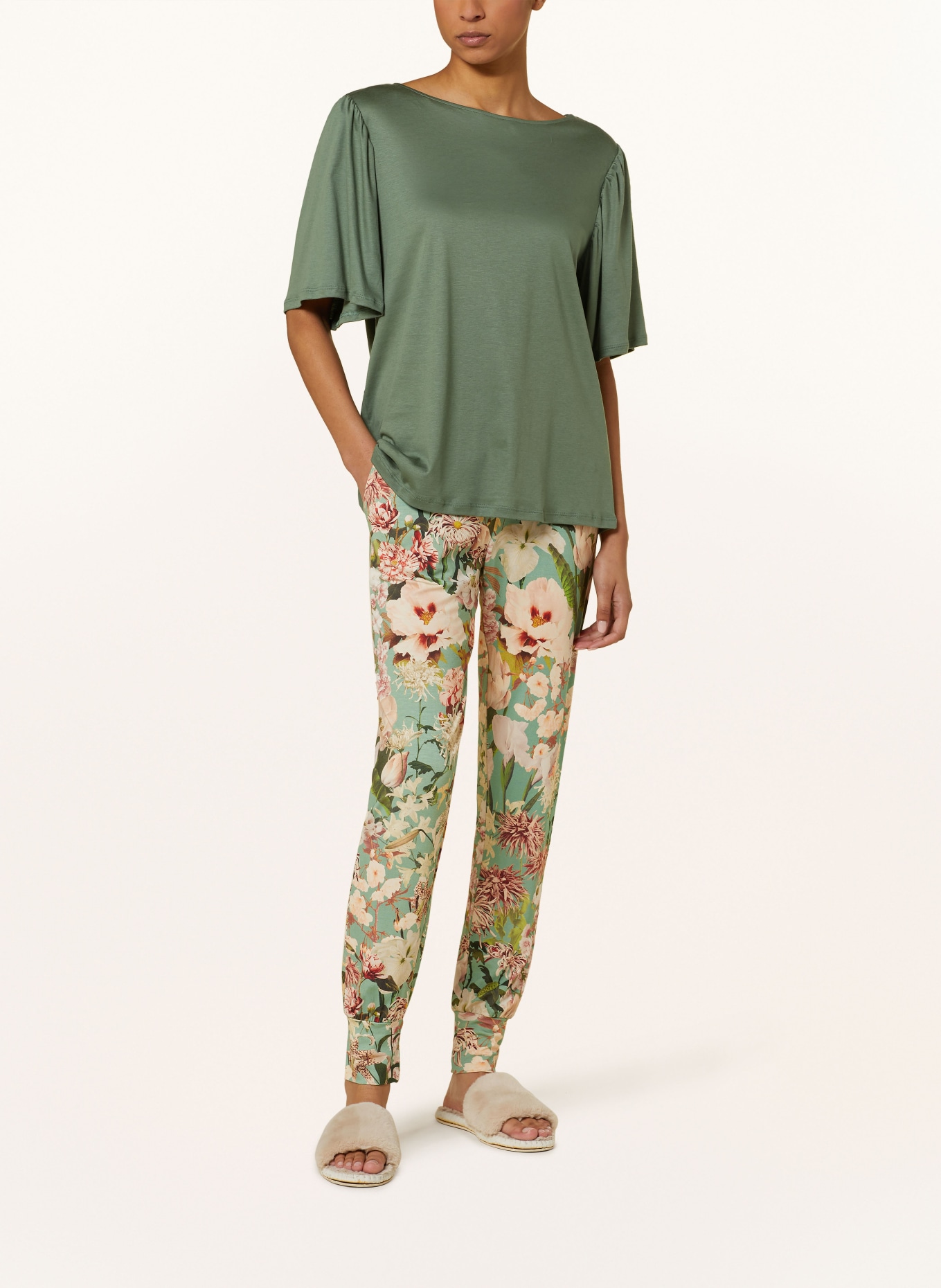 CALIDA Pajama shirt FAVOURITES HEALING, Color: GREEN (Image 2)