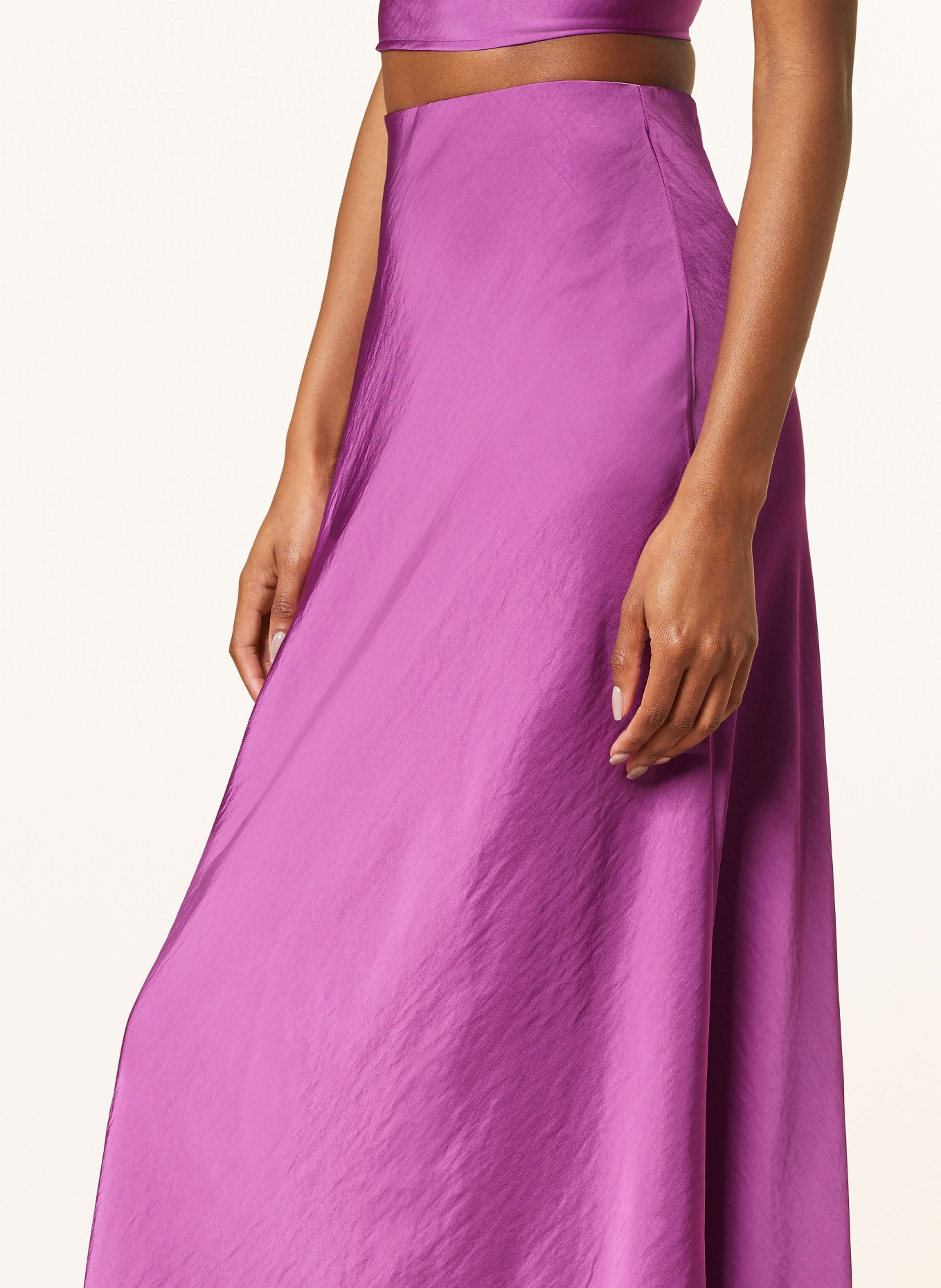 SOMETHINGNEW Satin skirt SNMARIE, Color: PURPLE (Image 4)