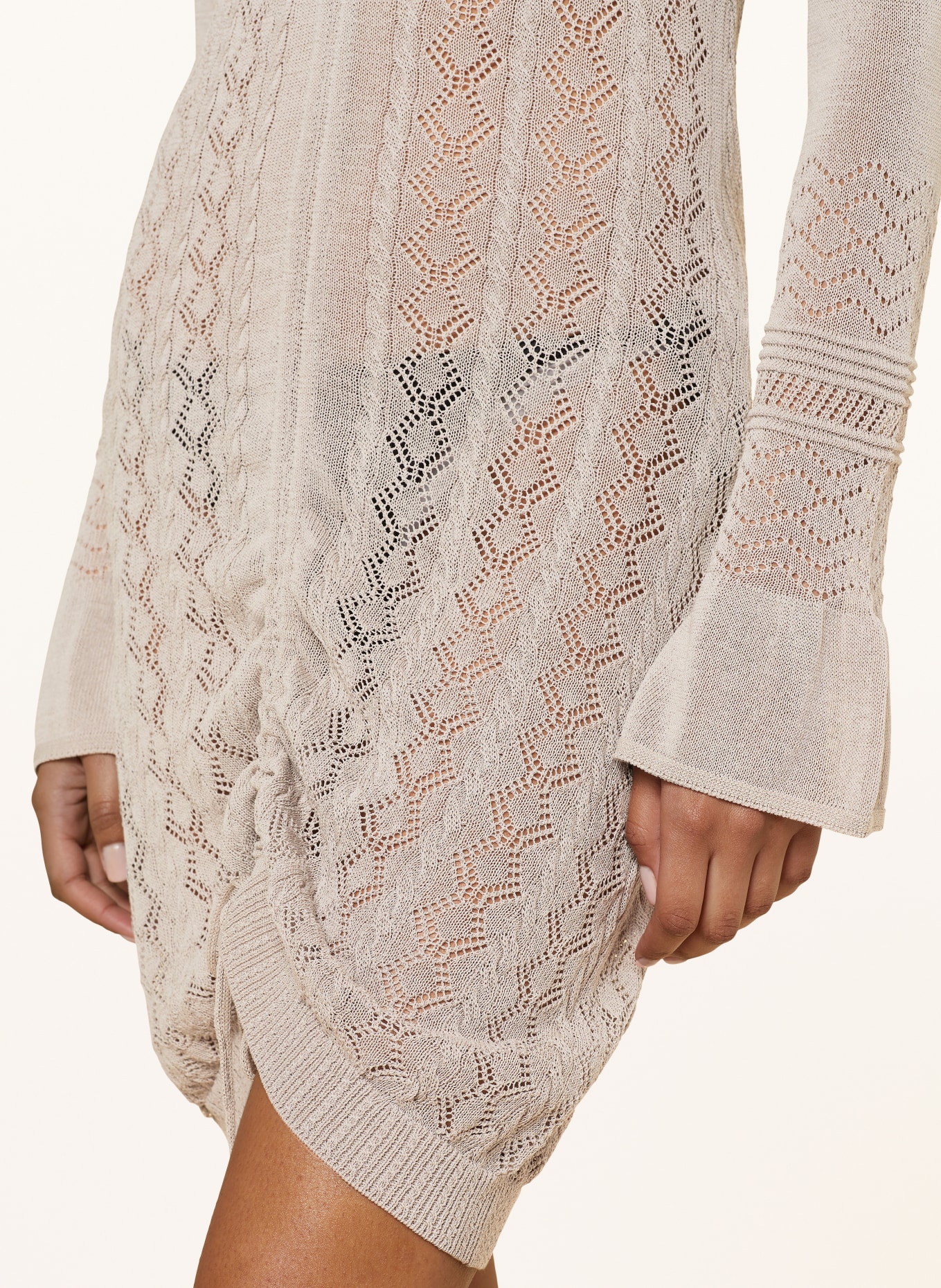 SOMETHINGNEW Knit dress SNEVE, Color: BEIGE (Image 5)