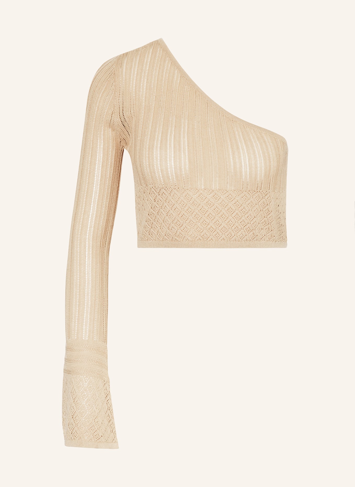 SOMETHINGNEW One-shoulder knit shirt SNRAYEE, Color: BEIGE (Image 1)