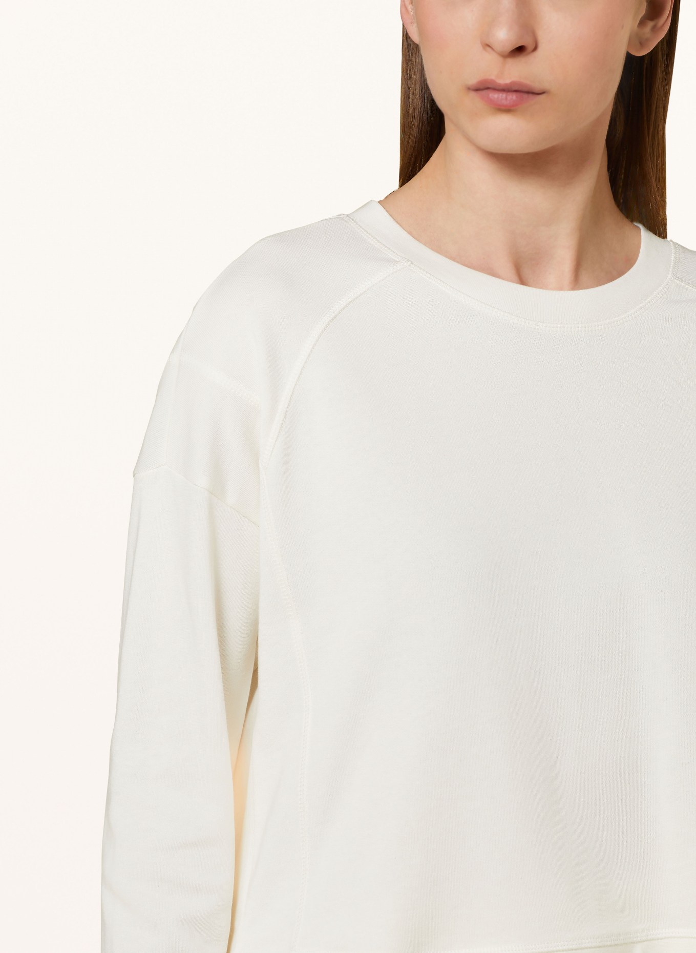 Sweaty Betty Sweatshirt AFTER CLASS, Color: ECRU (Image 4)