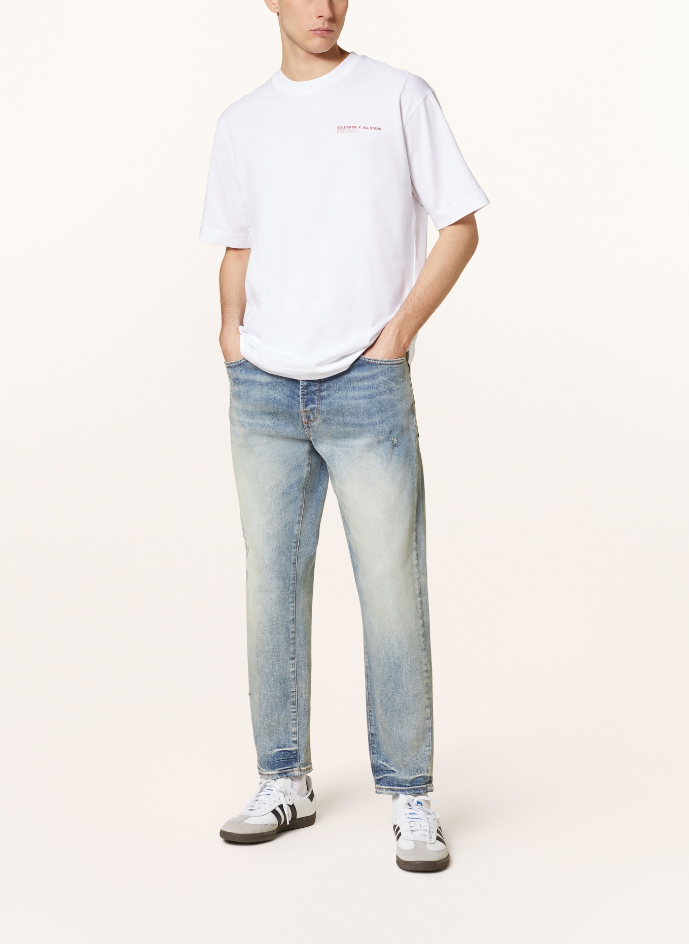 GOLDGARN DENIM T-shirt THE CHE TEE, Color: WHITE (Image 3)