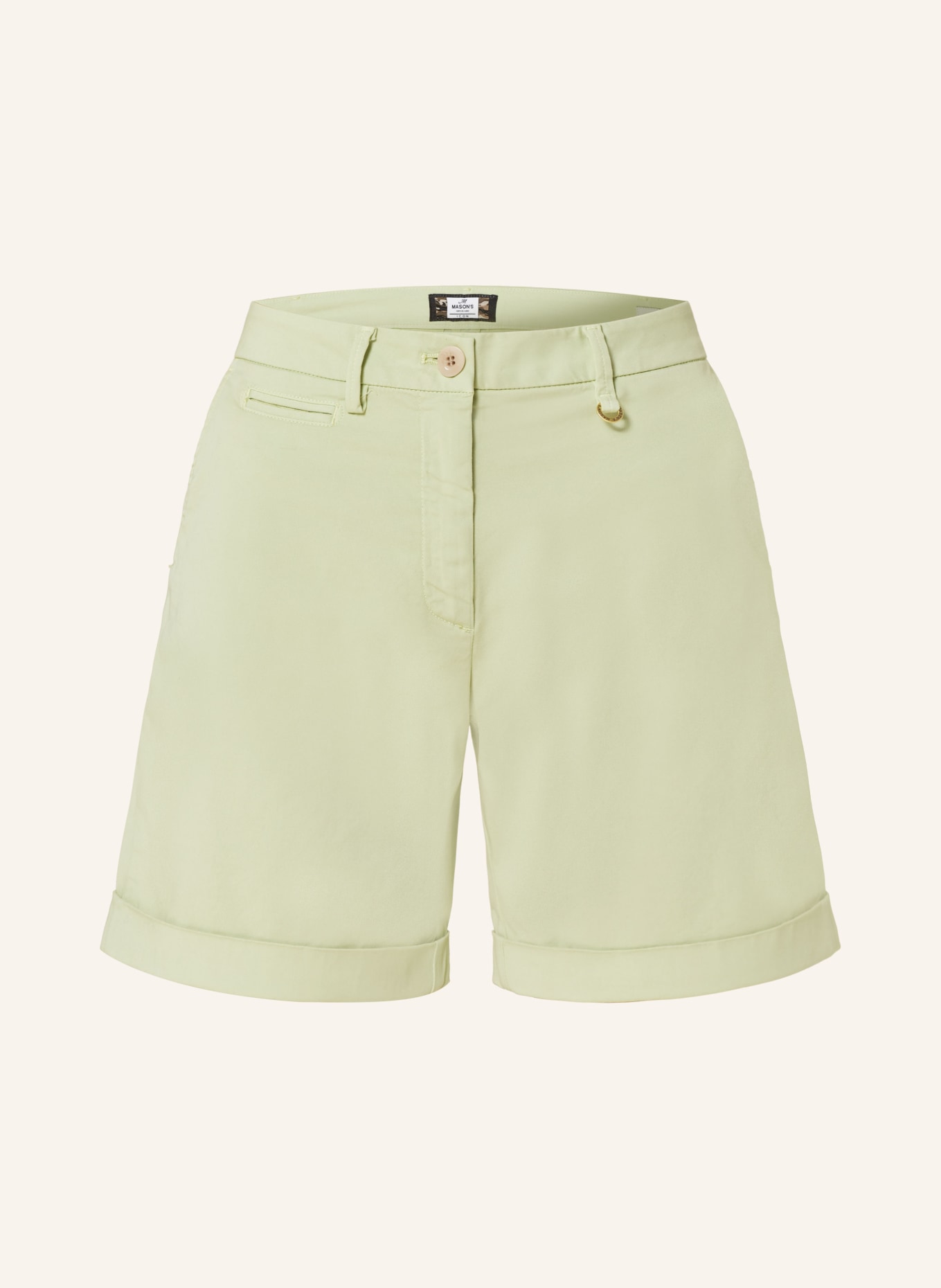 MASON'S Shorts JACQUELINE CURVIE, Color: LIGHT GREEN (Image 1)