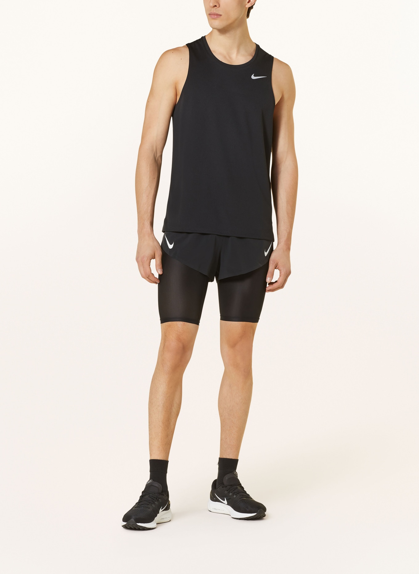 Nike 2-in-1 running shorts AEROSWIFT, Color: BLACK/ WHITE (Image 2)