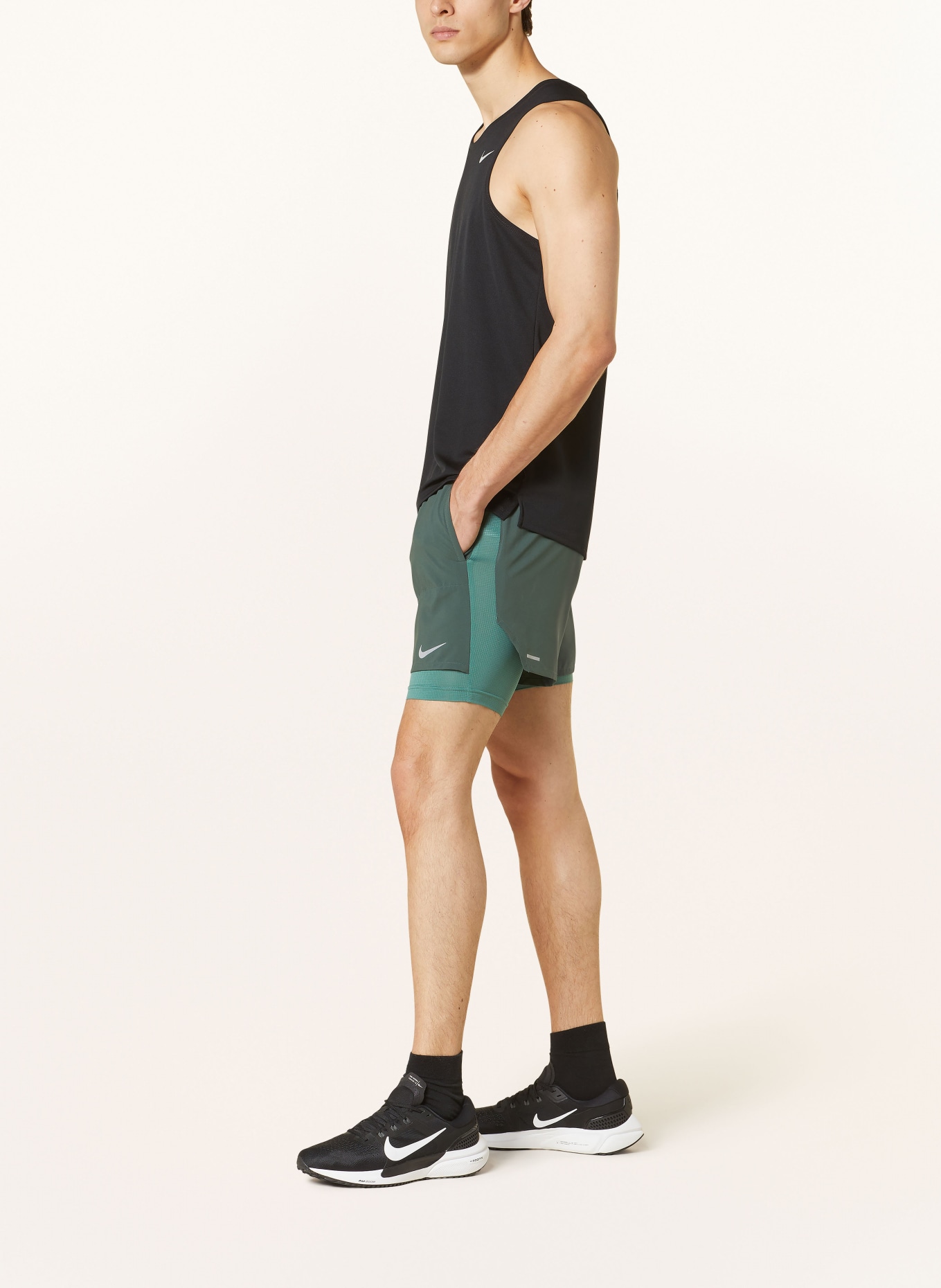 Nike 2-in-1 running shorts STRIDE, Color: GREEN (Image 4)
