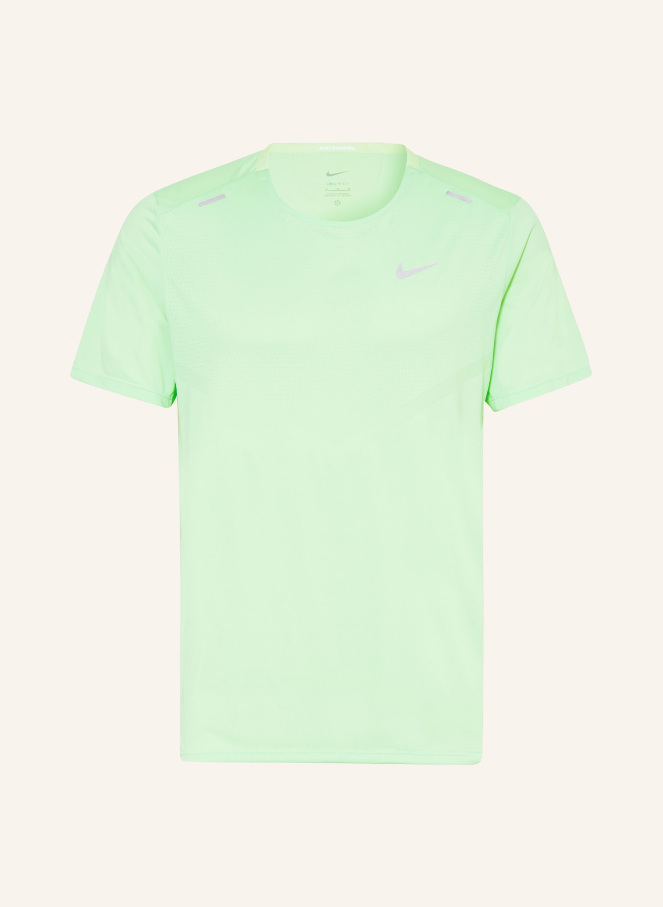 Nike Běžecké tričko RISE 365, Barva: SVĚTLE ZELENÁ (Obrázek 1)