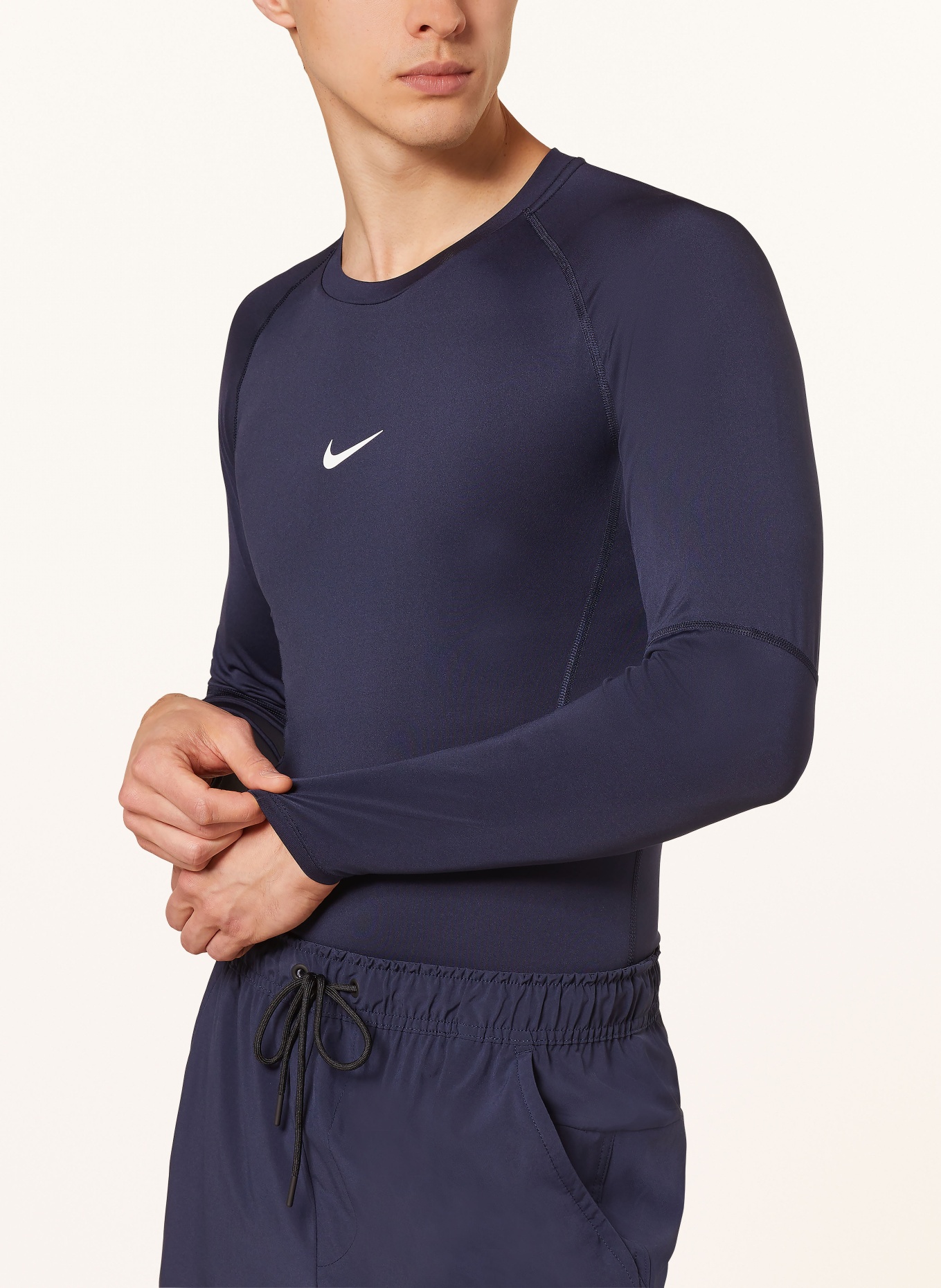 Nike Koszulka z długim rękawem PRO, Kolor: GRANATOWY (Obrazek 4)