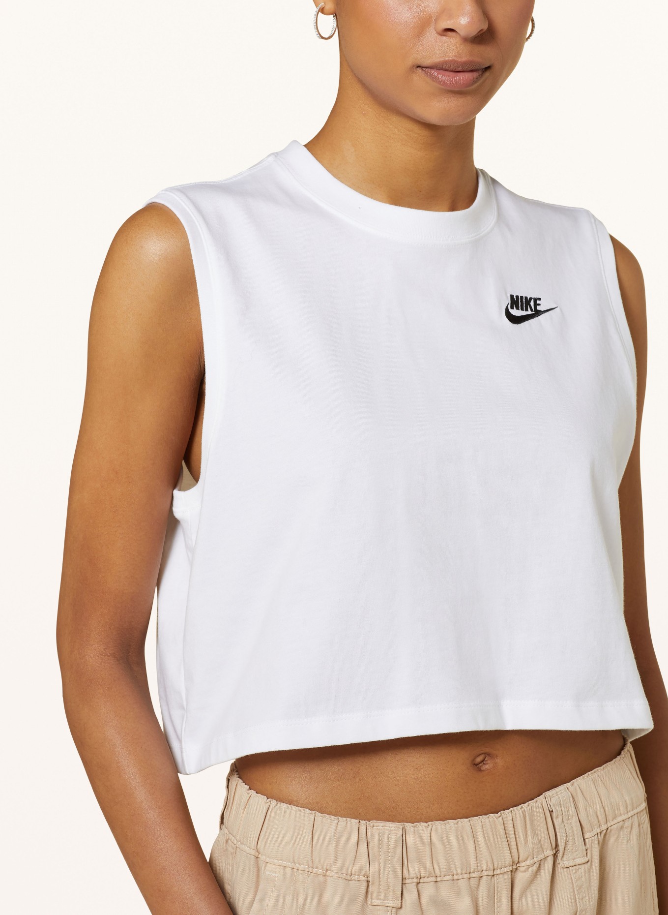 Nike Cropped top SPORTSWEAR CLUB, Color: WHITE (Image 4)