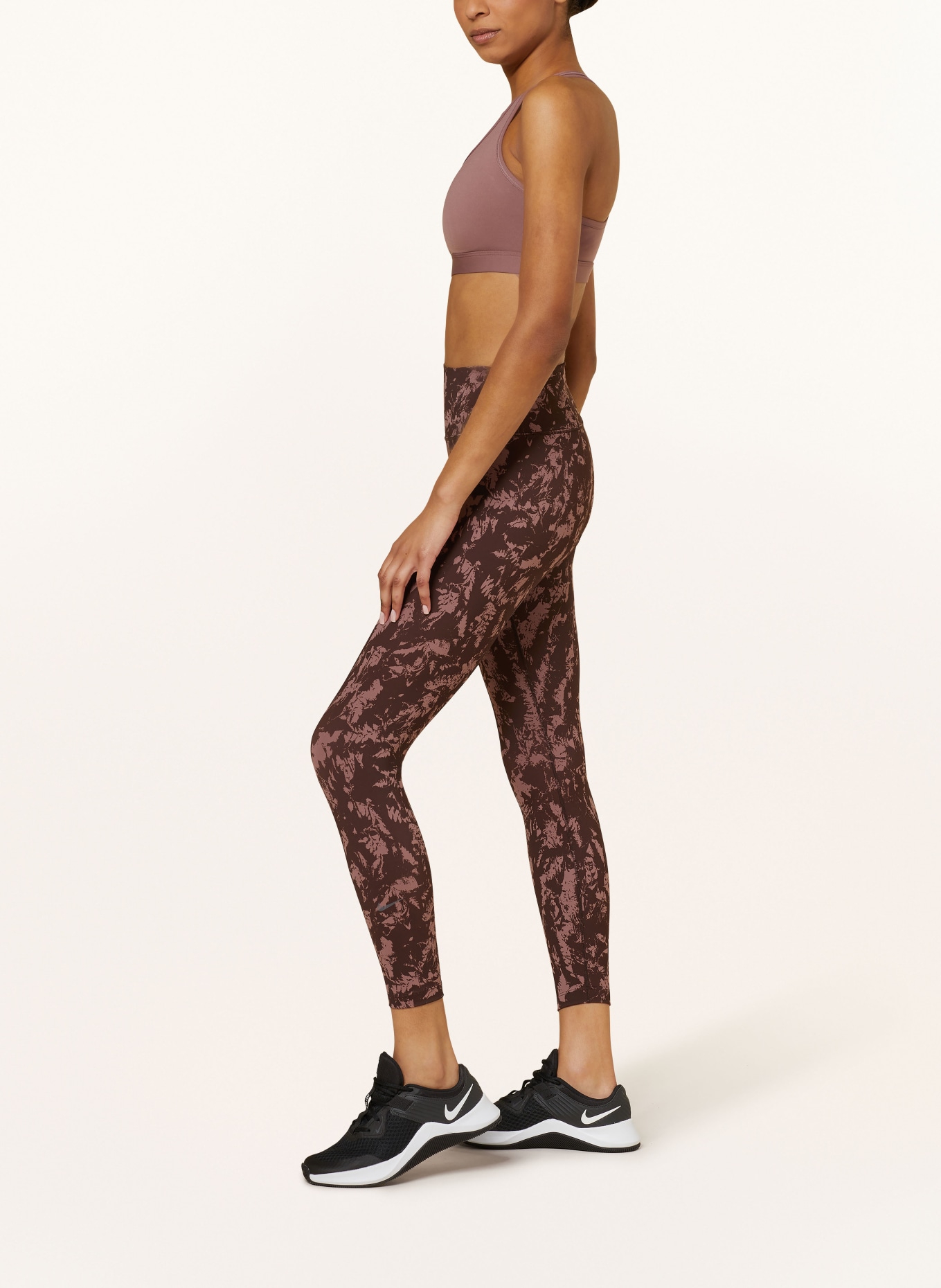 Nike Leggings ONE, Color: BROWN/ ROSE (Image 4)