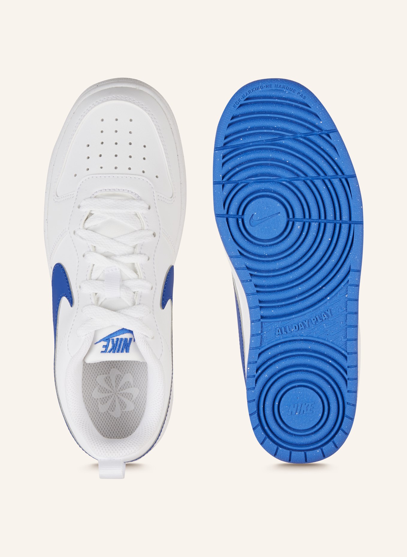 Nike Sneaker COURT BOROUGH LOW RECRAFT, Farbe: WEISS/ BLAU (Bild 5)
