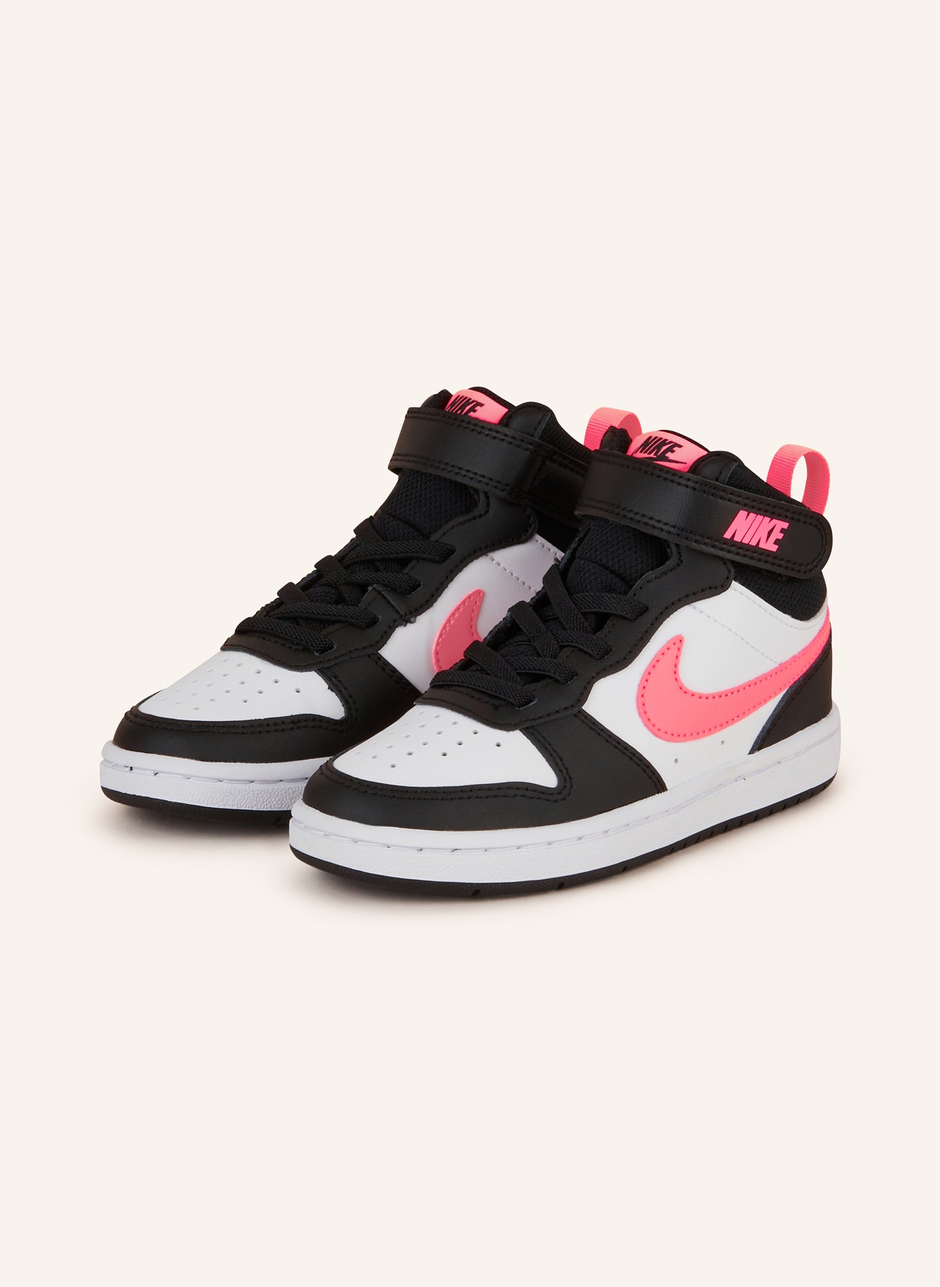 Nike Hightop-Sneaker COURT BOROUGH MID 2, Farbe: SCHWARZ/ WEISS/ NEONPINK (Bild 1)