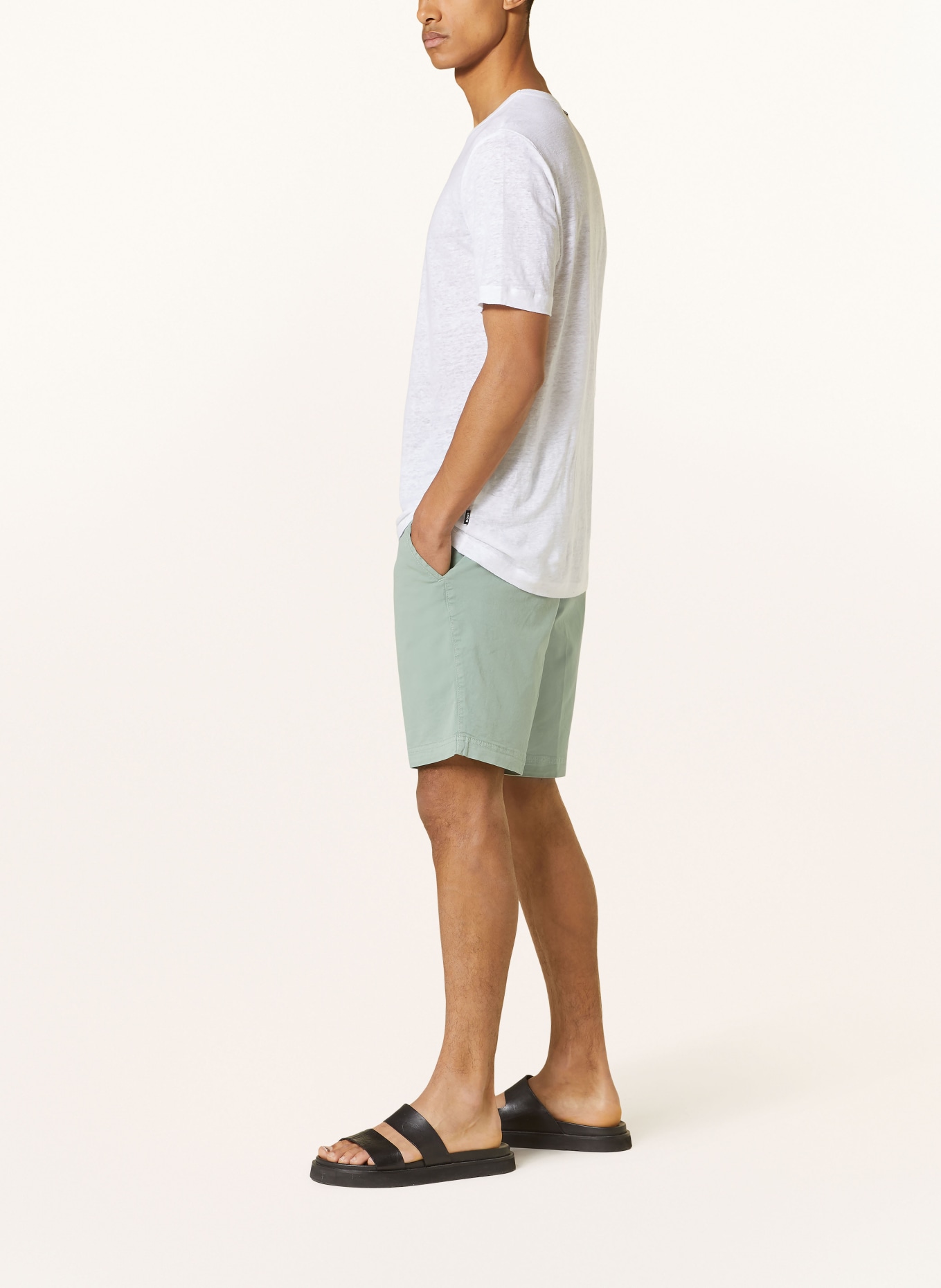 BOSS Shorts SLICE slim fit, Color: LIGHT GREEN (Image 4)