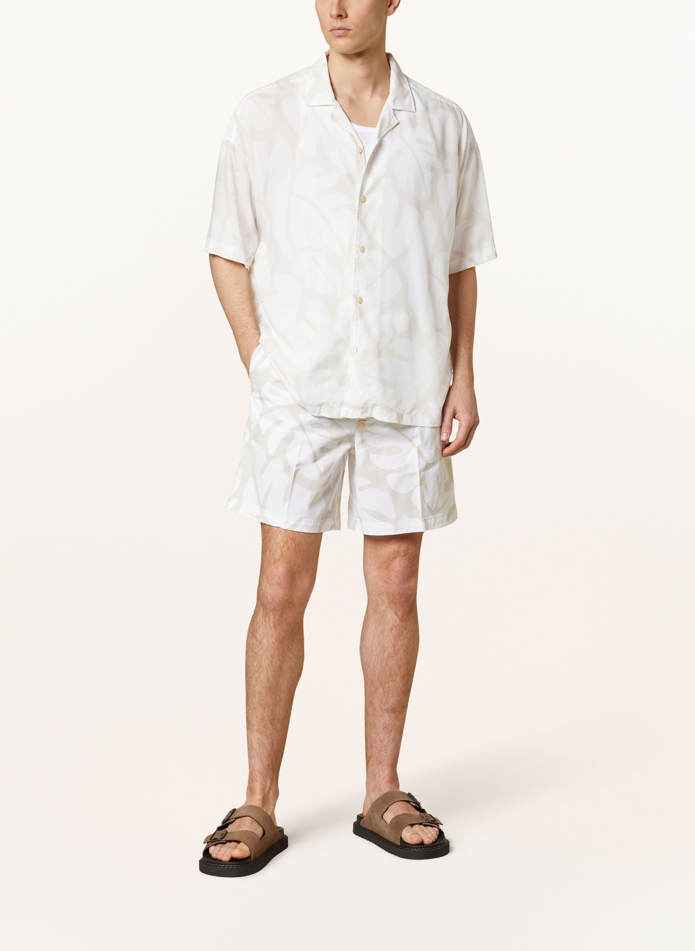 BOSS Shorts KARLOS, Color: WHITE/ BEIGE (Image 2)