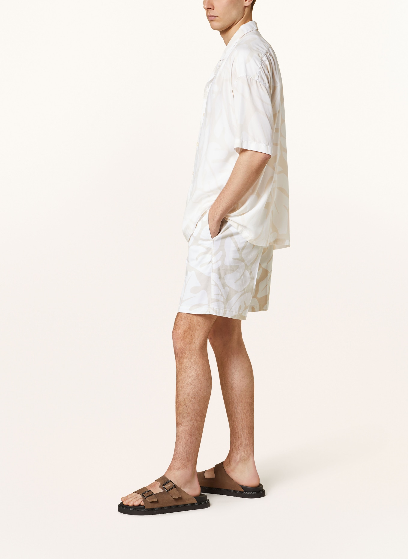 BOSS Shorts KARLOS, Color: WHITE/ BEIGE (Image 4)