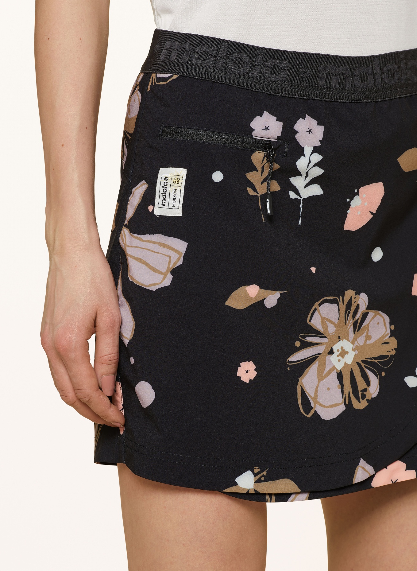 maloja Outdoor skirt GERMERM., Color: BLACK/ LIGHT PURPLE/ BROWN (Image 4)