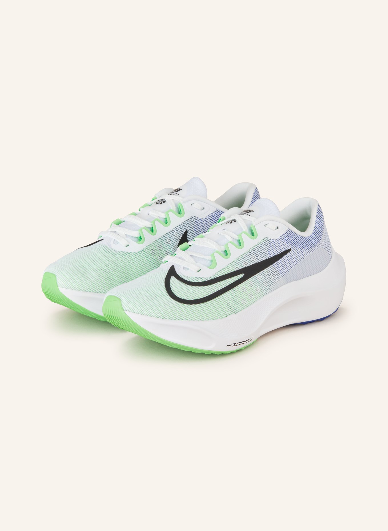 Nike Laufschuhe ZOOM FLY 5, Farbe: WEISS/ BLAU/ GRÜN (Bild 1)