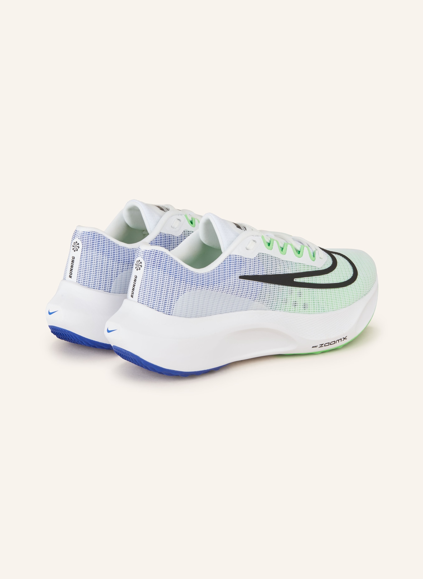 Nike Running shoes ZOOM FLY 5, Color: WHITE/ BLUE/ GREEN (Image 2)