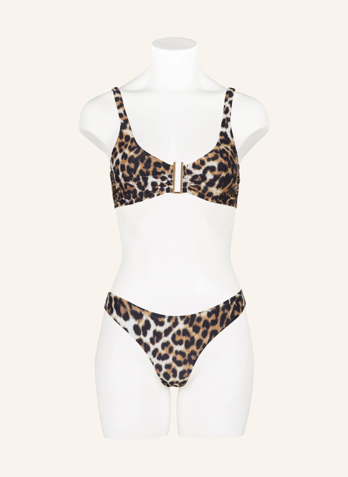 Hot Stuff Bralette bikini top, Color: BLACK/ BEIGE (Image 2)