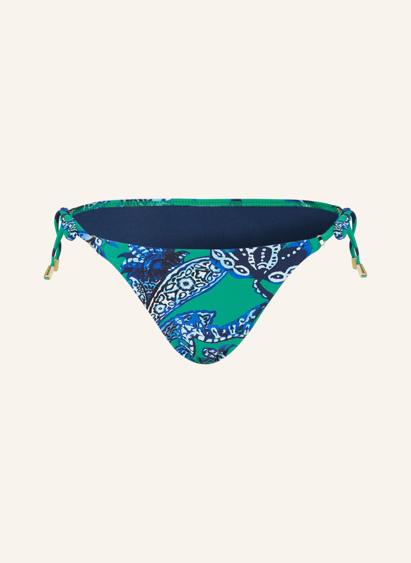 Hot Stuff Triangle bikini bottoms, Color: GREEN/ BLUE/ WHITE (Image 1)